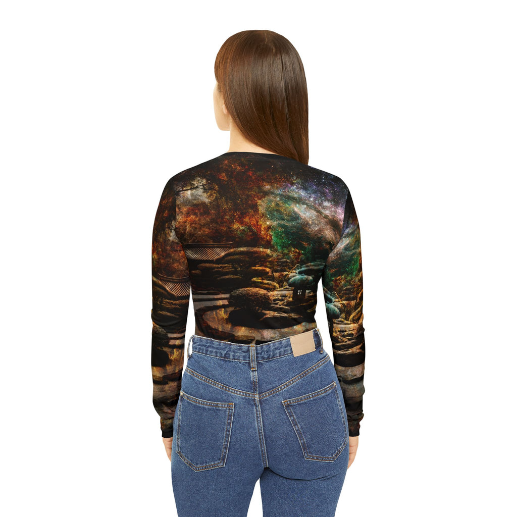 Breathe Again Tranquil Garden Dreams Women's Long Sleeve V-neck Shirt