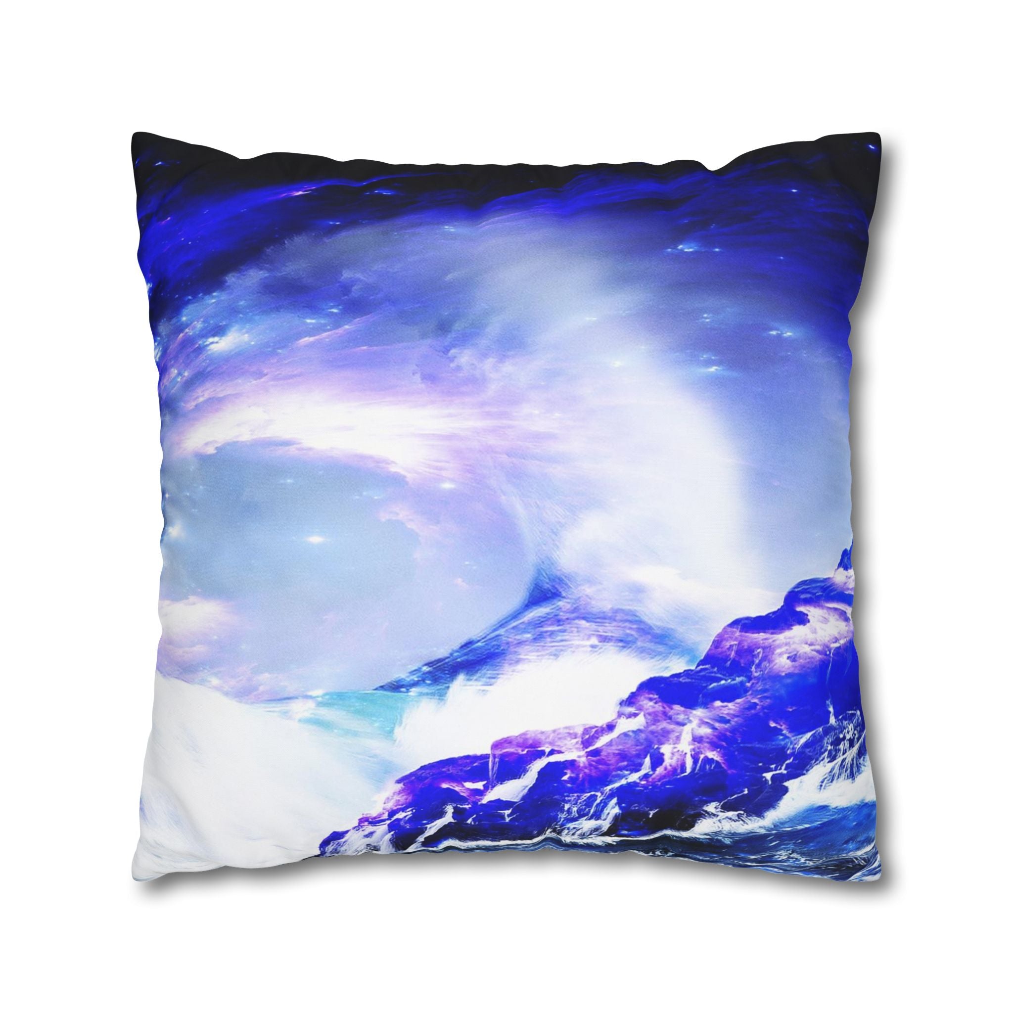 Amethyst Sapphire Serenity Bay Dreams Spun Polyester Pillowcase