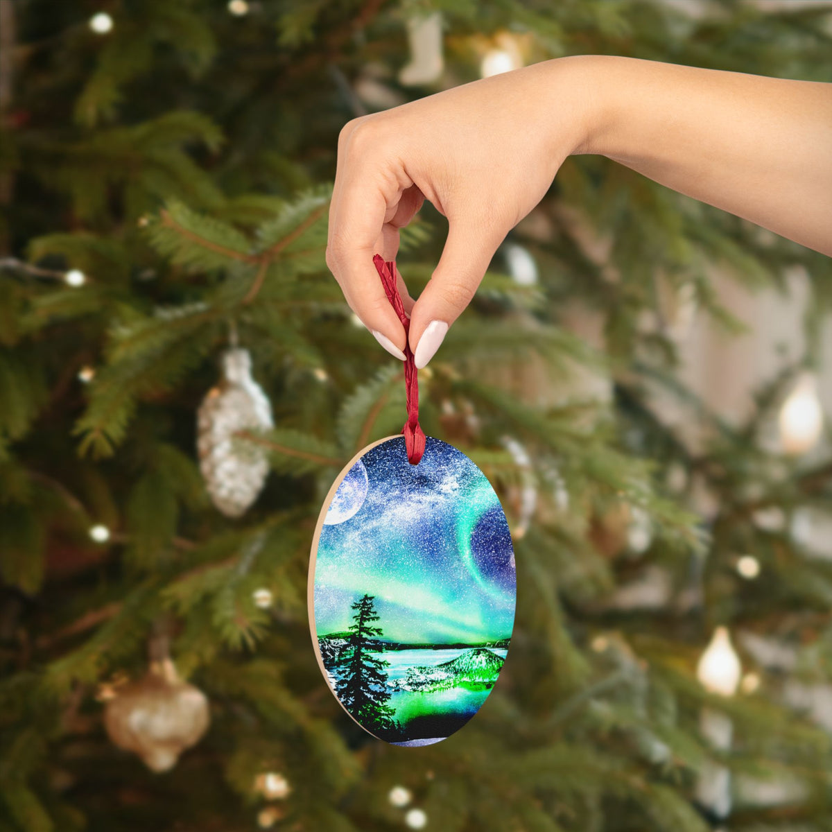 Katerina's Noel Yule Night Dreams Wooden Ornaments