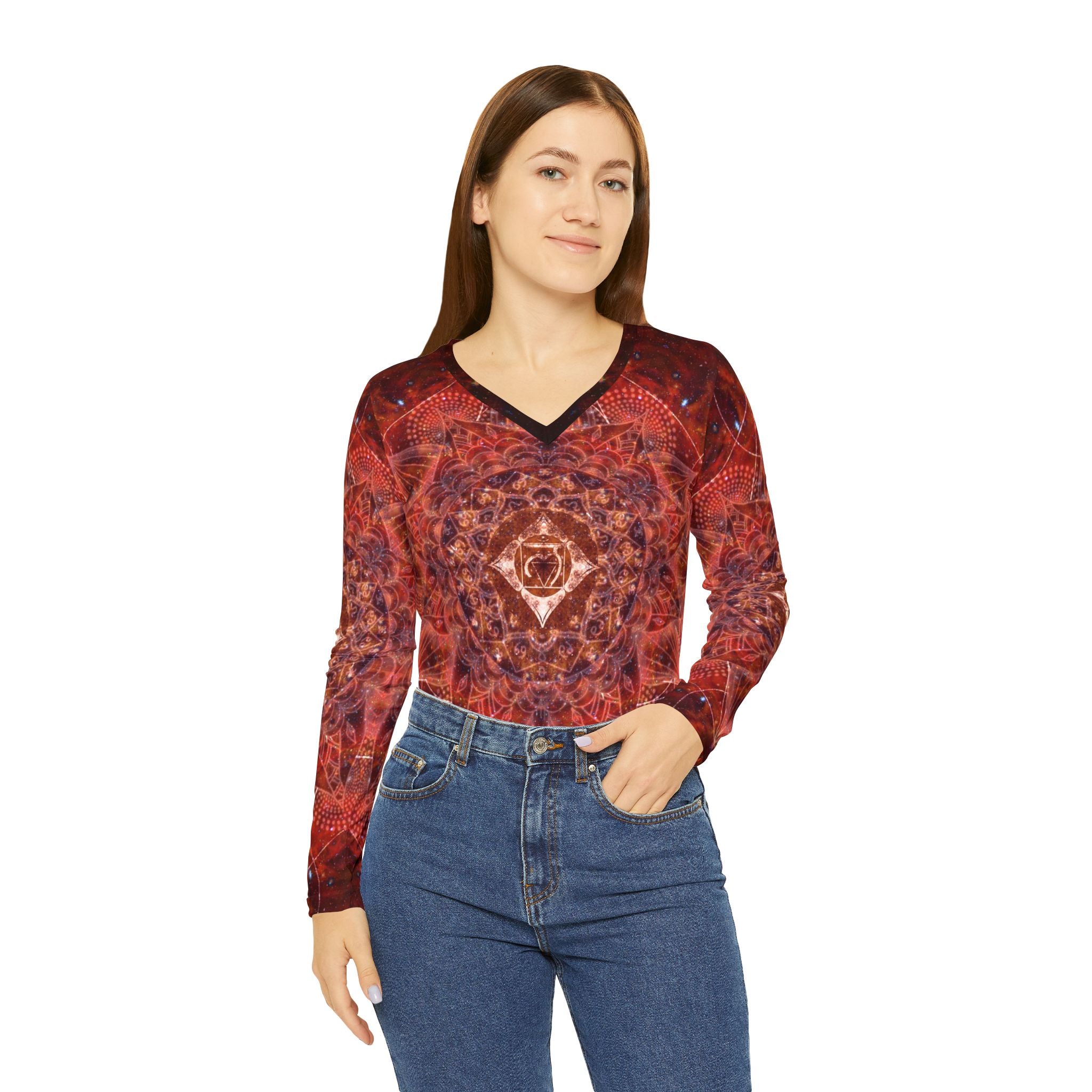 Muladhara Meditations Long Sleeve V-neck Shirt
