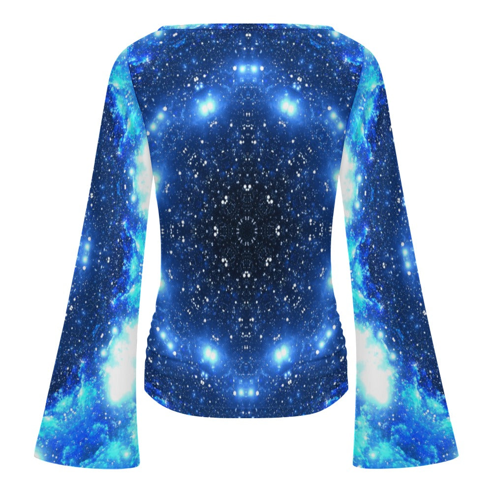 Vishuddi Desires Women's Boat Neck Bell Sleeve T-shirt