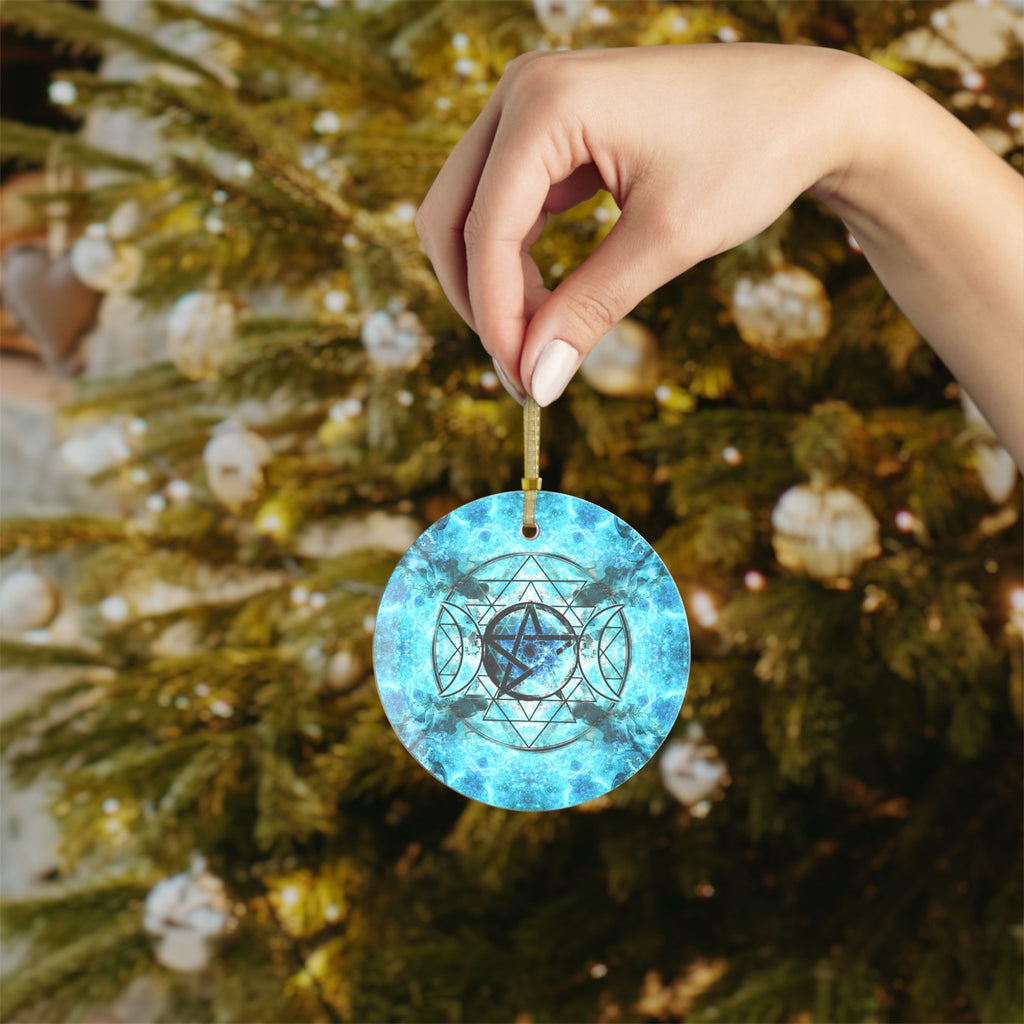 Amen Jin's all the White Horses Triple Goddess Meditations Glass Ornaments