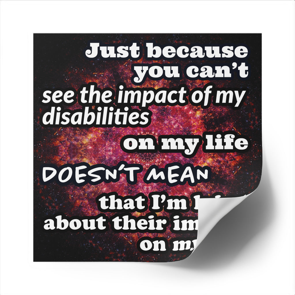 Katerina's Battle Symphony Desires 2023 "Just Because You Can't" Square Stickers, Indoor\Outdoor