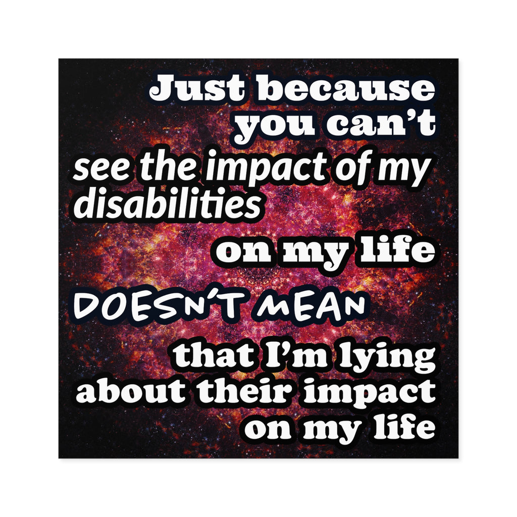 Katerina's Battle Symphony Desires 2023 "Just Because You Can't" Square Stickers, Indoor\Outdoor