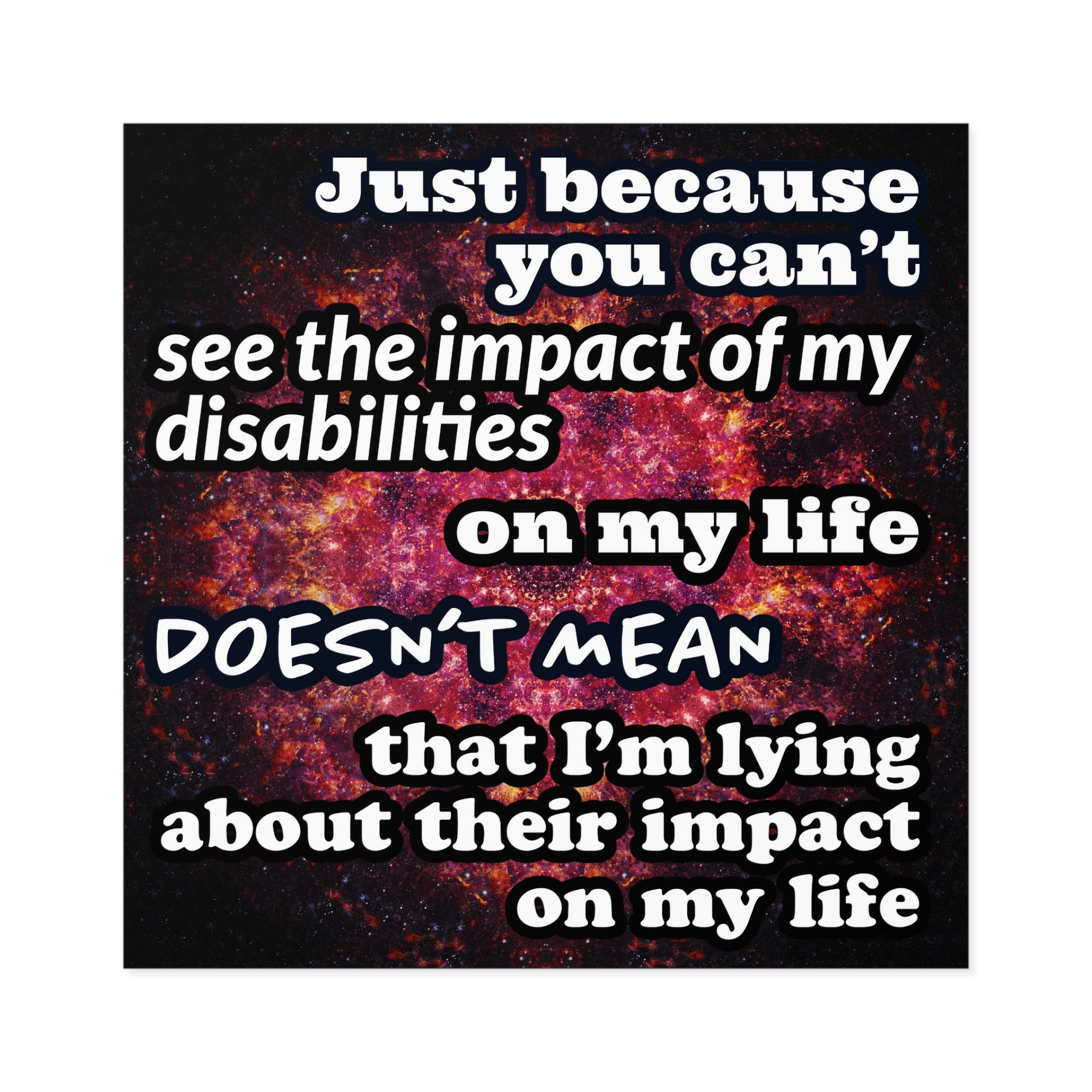 Katerina's Battle Symphony Desires 2023 "Just Because You Can't" Square Stickers, Indoor\Outdoor