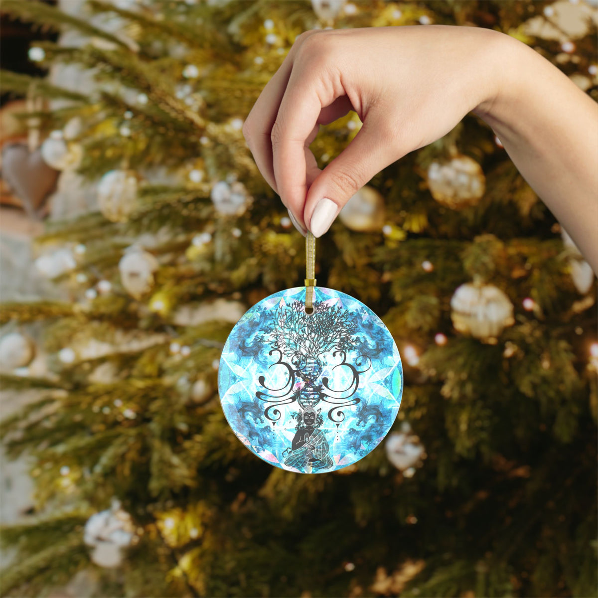 Amen Jin's all the White Horses Buddha Meditations Glass Ornaments