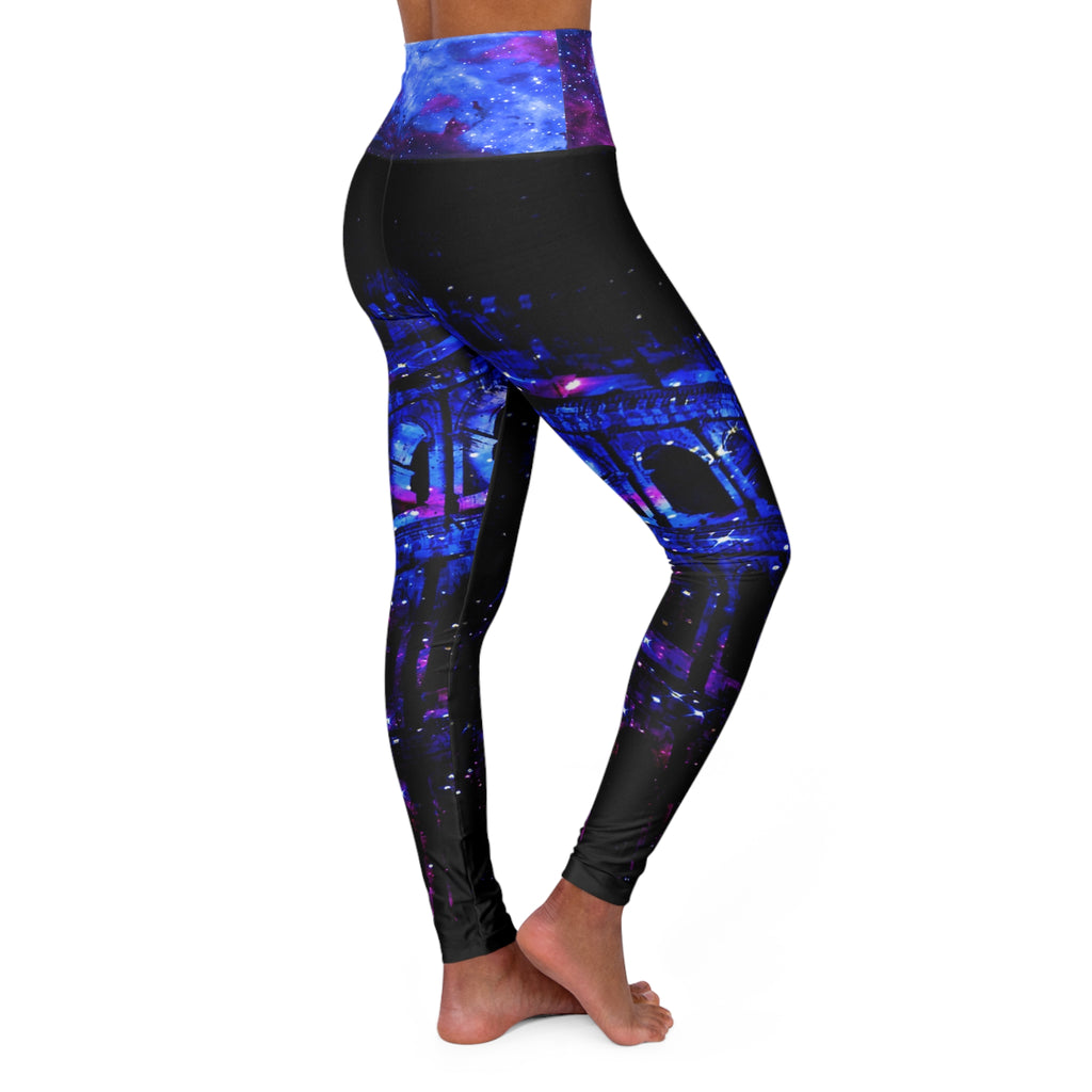 Lover's Dreams of Roman Patterns Past High Waisted Yoga Leggings