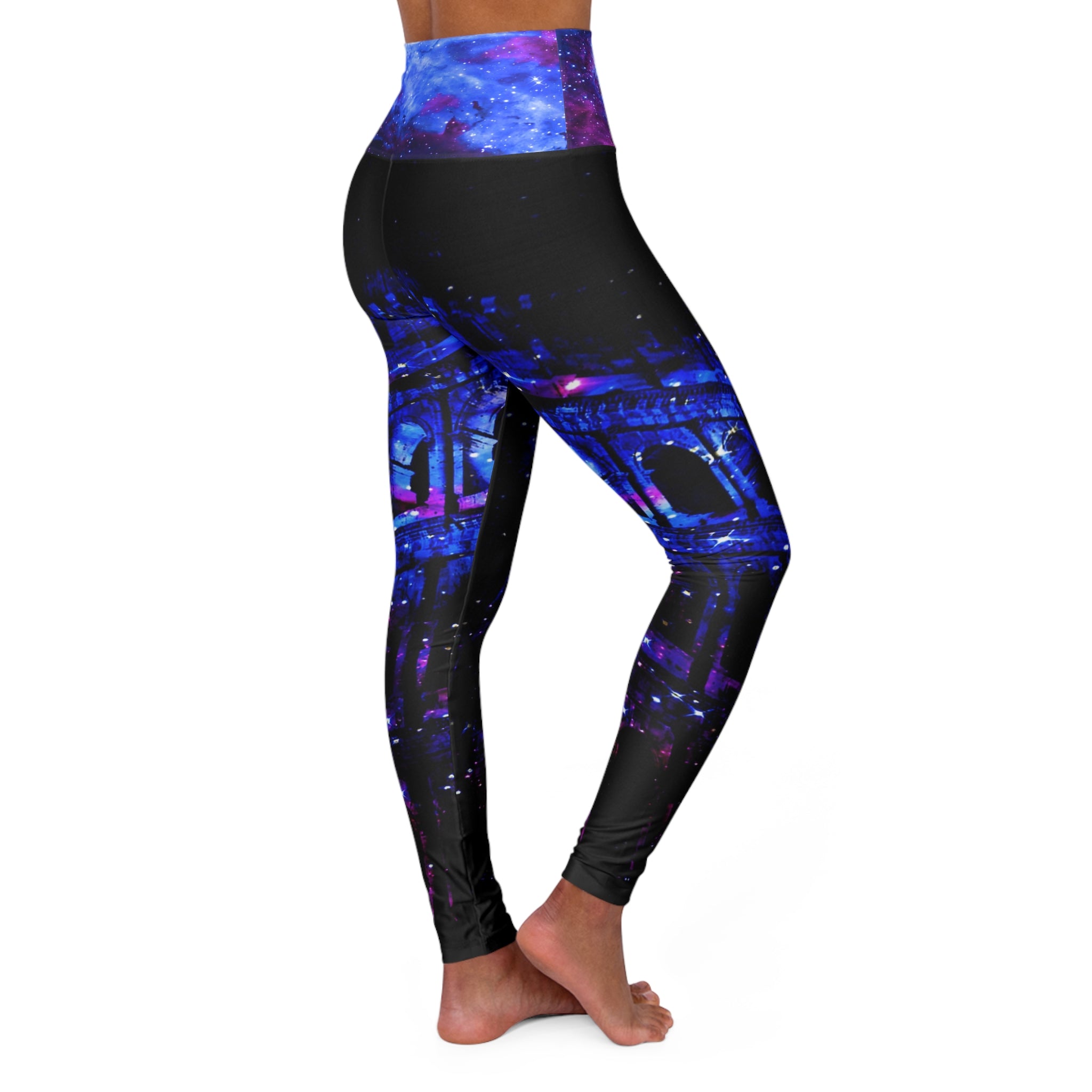 Lover's Dreams of Roman Patterns Past High Waisted Yoga Leggings