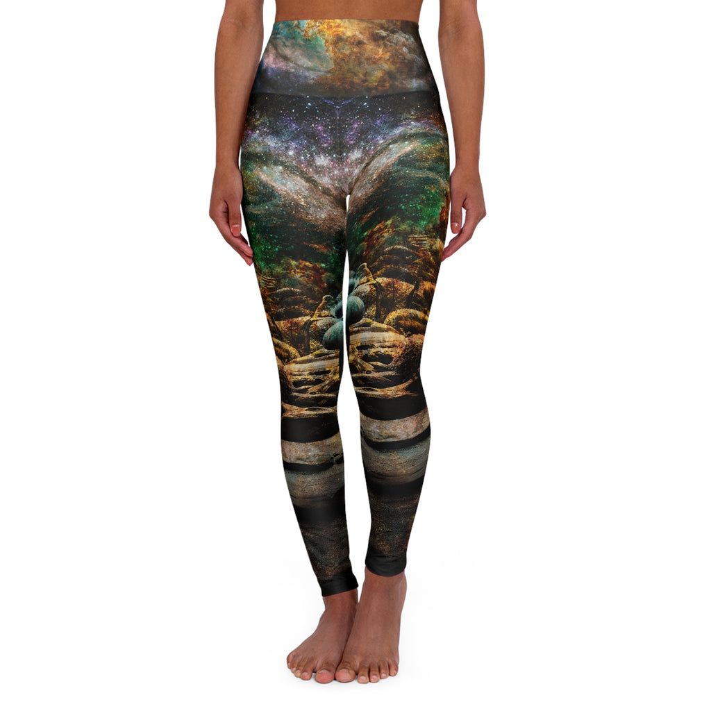 Breathe Again Tranquil Garden Dreams High Waisted Yoga Leggings