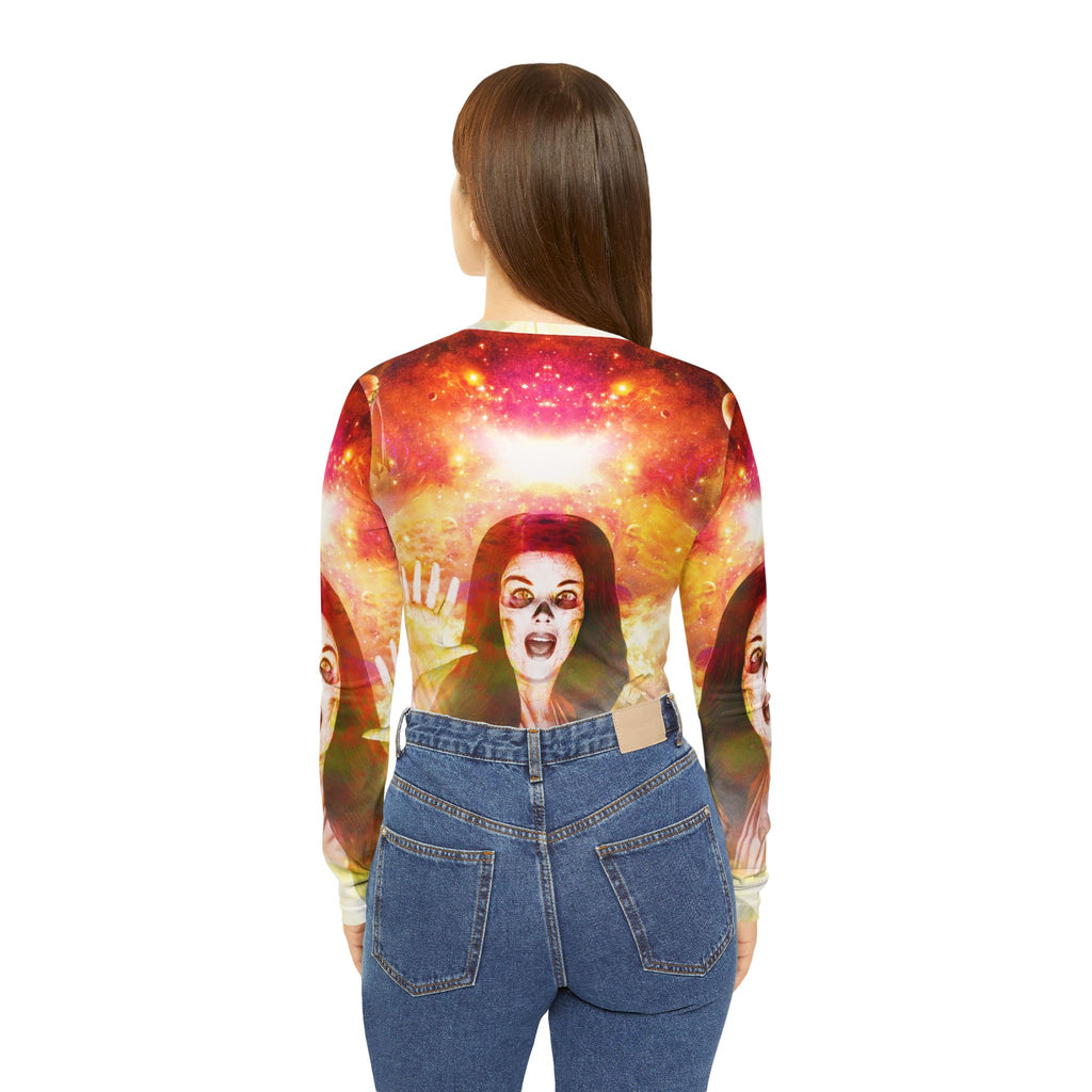 Samhain All Hollows Eve Dreams Women's Long Sleeve V-neck Shirt