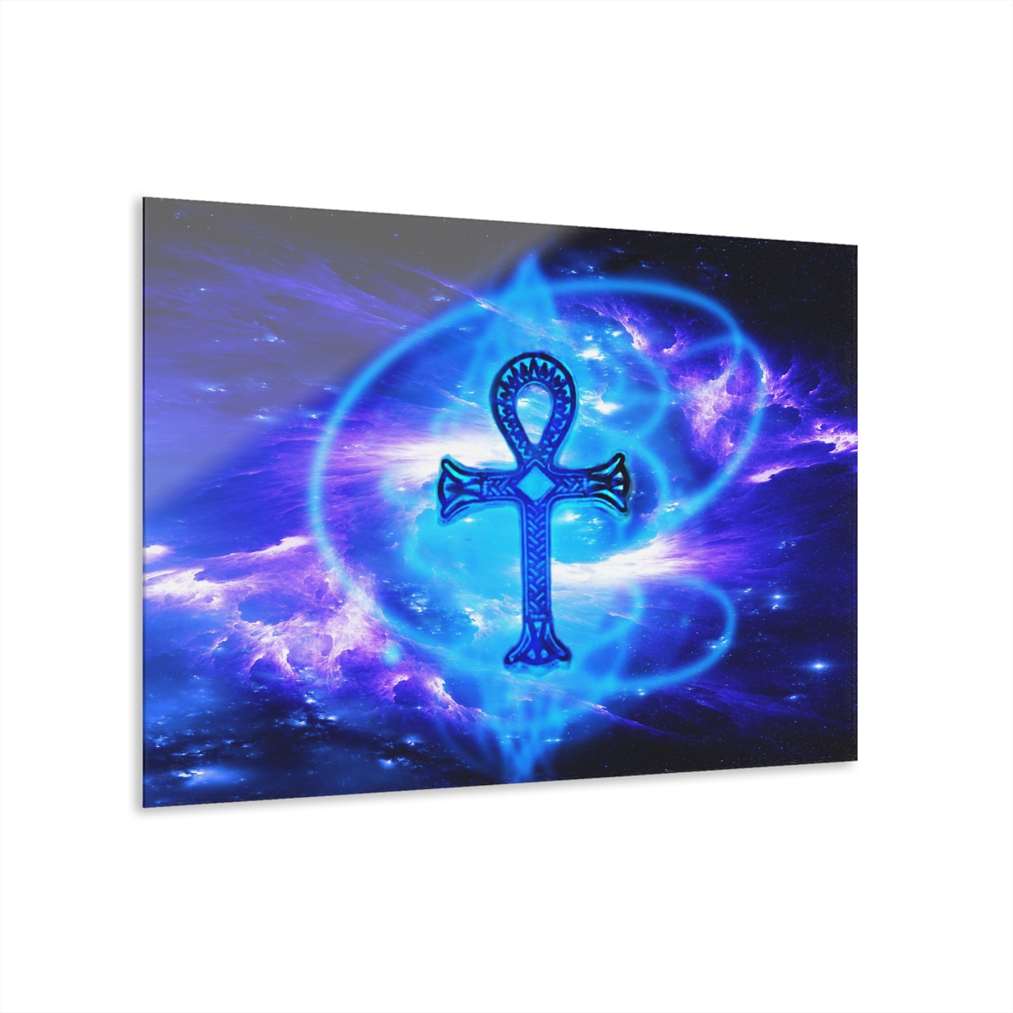 Amethyst Sapphire Ankh Dreams Acrylic Prints (French Cleat Hanging)