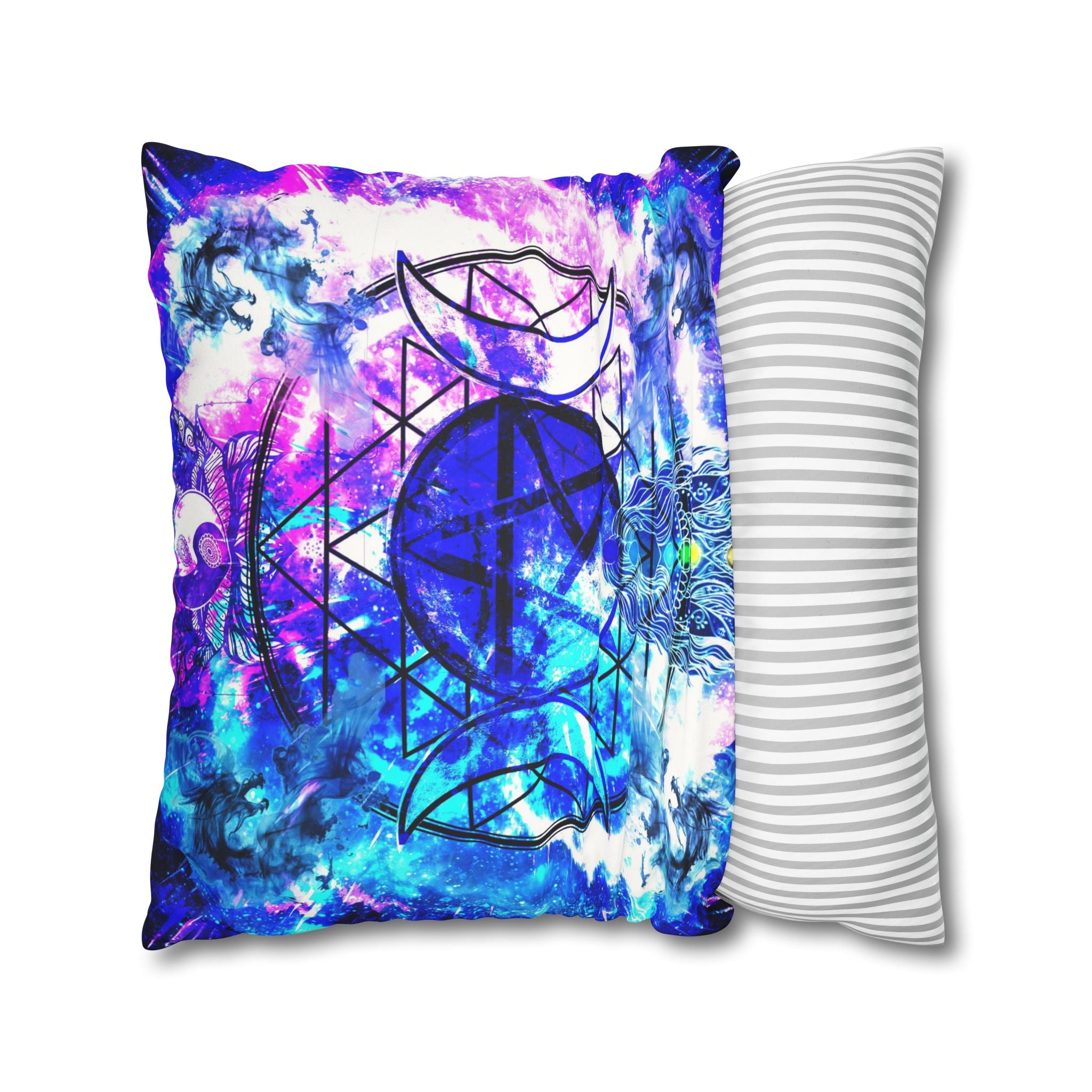 Creation's Magickal Awakening Meditations Faux Suede Square Pillow Case