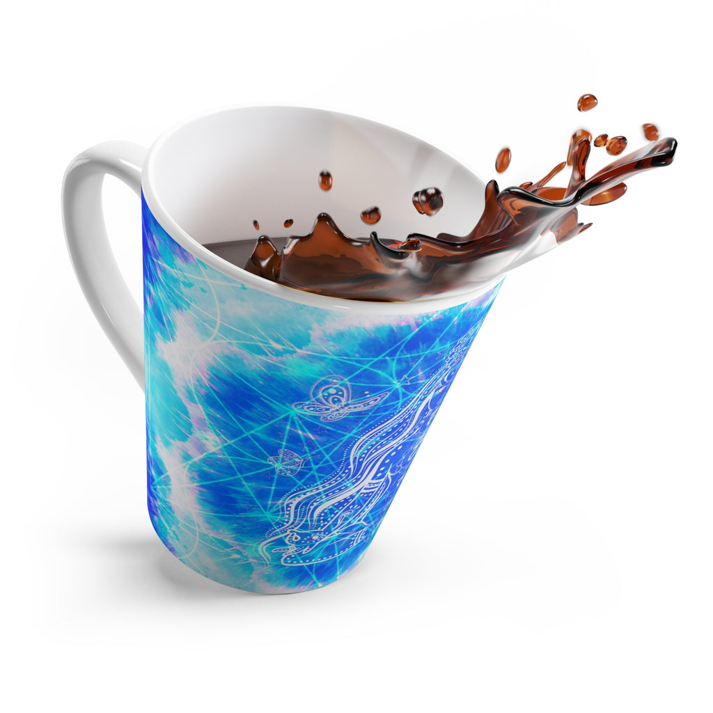 Amen Jin's Blue Sun Cosmic Meditations Latte Mug
