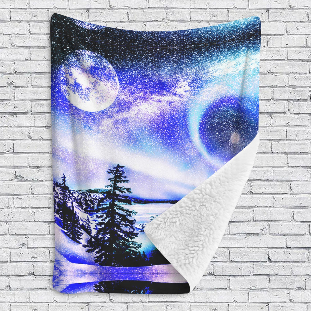 Katerina's Lolite Noel Yule Night Dreams Sherpa Fleece Blanket 60" x 80" | Ships from USA