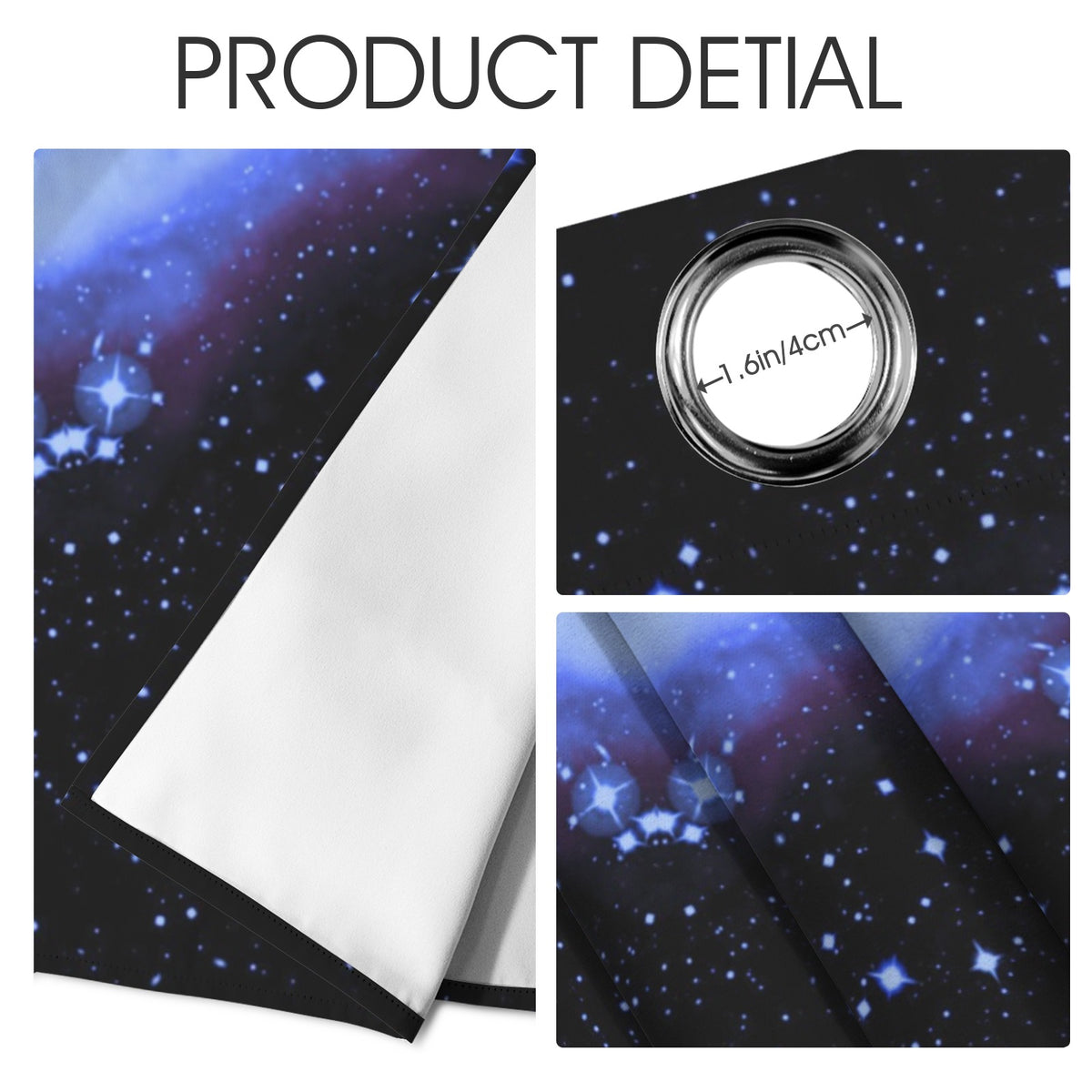 Katerina's Halo Desires Grommet Curtain 42" x 63" ( 1 Piece ) | Ships from USA