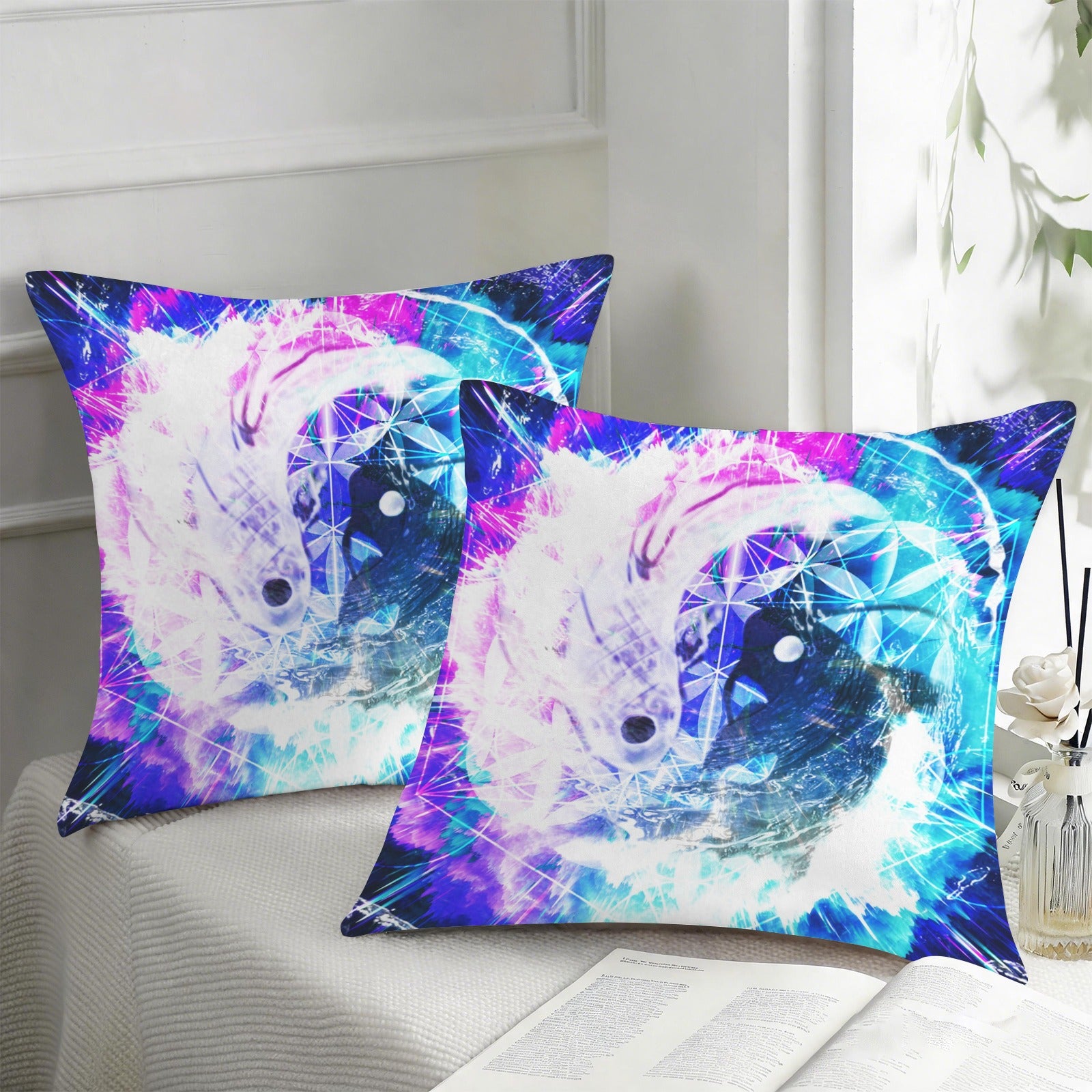 Creation's Koi Meditations Custom Pillow Cases 18" x 18" (2-Pack) | Ships from USA