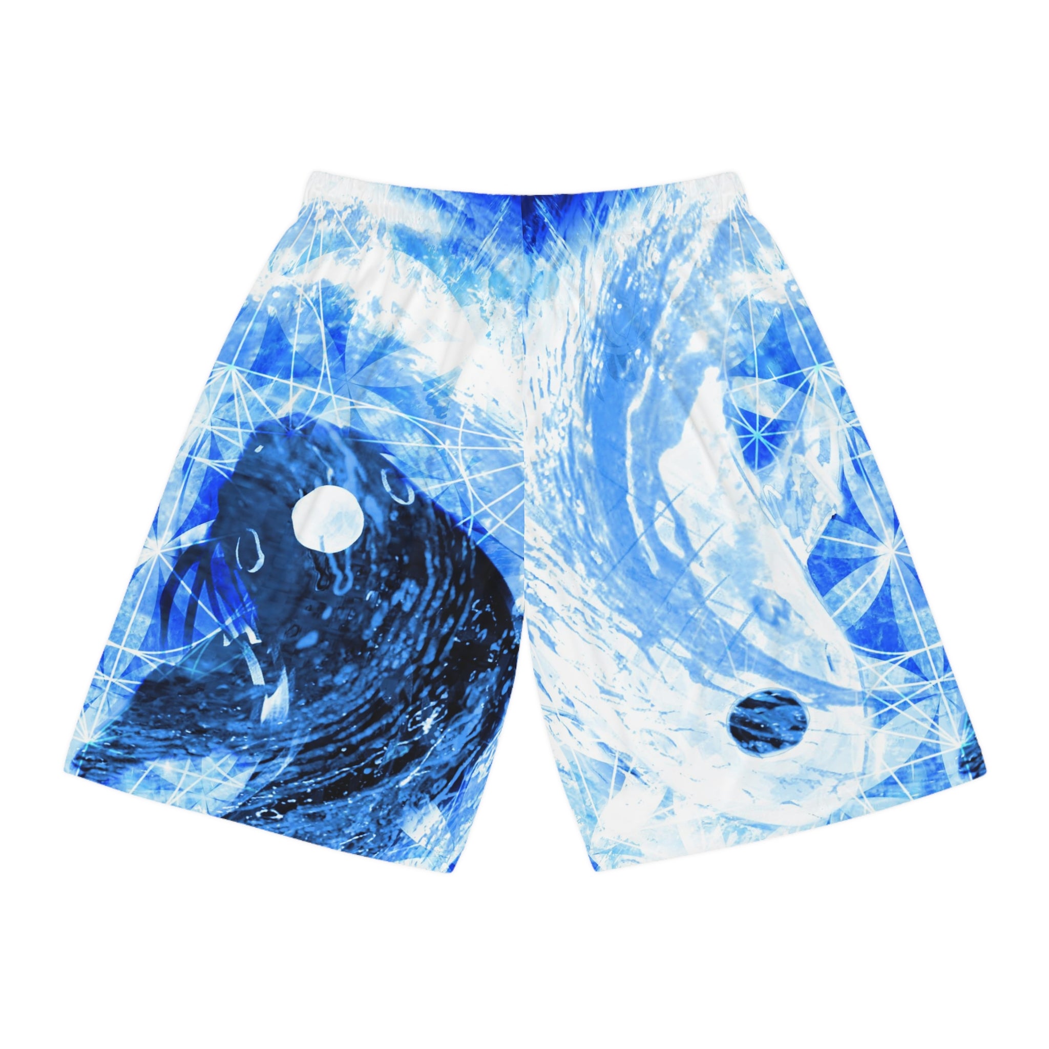 Amen Jin's Blue Sun Koi Meditations Basketball Shorts