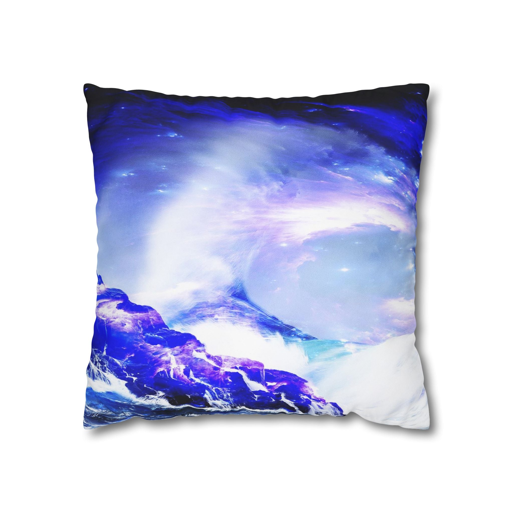 Amethyst Sapphire Serenity Bay Dreams Spun Polyester Pillowcase