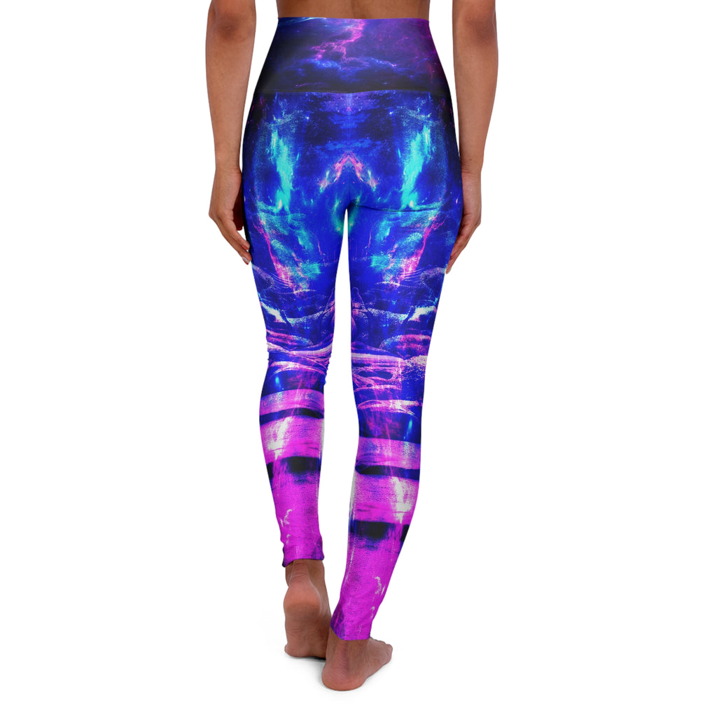 Amethyst Tranquil Garden Dreams High Waisted Yoga Leggings