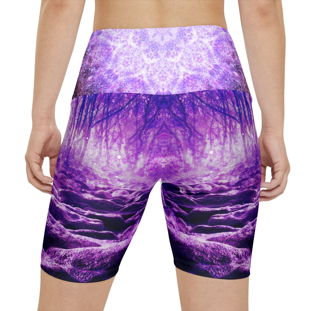 Sahasrara Desires Clearing in the Forest Dreams Women's Workout Shorts