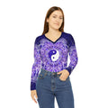 Katerina's Dragon's Eye Yin Yang Meditations Long Sleeve V-neck Shirt