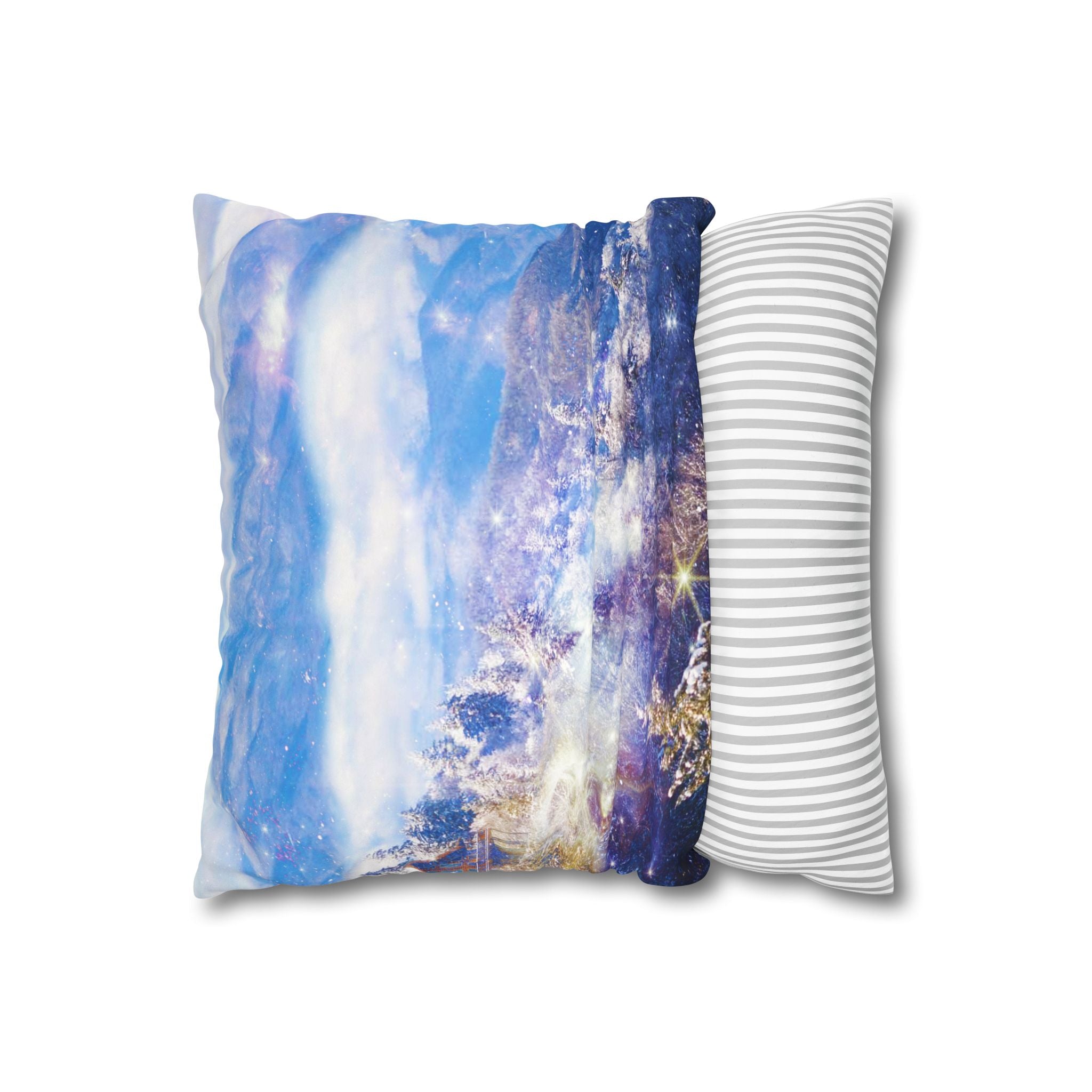 Katerina's Light a Way Smoky Mountain Dreams Faux Suede Square Pillowcase