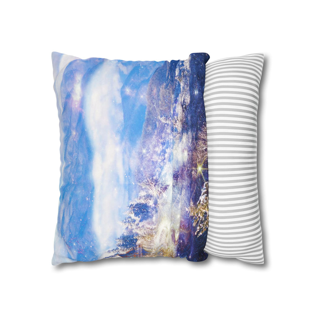 Katerina's Light a Way Smoky Mountain Dreams Faux Suede Square Pillowcase