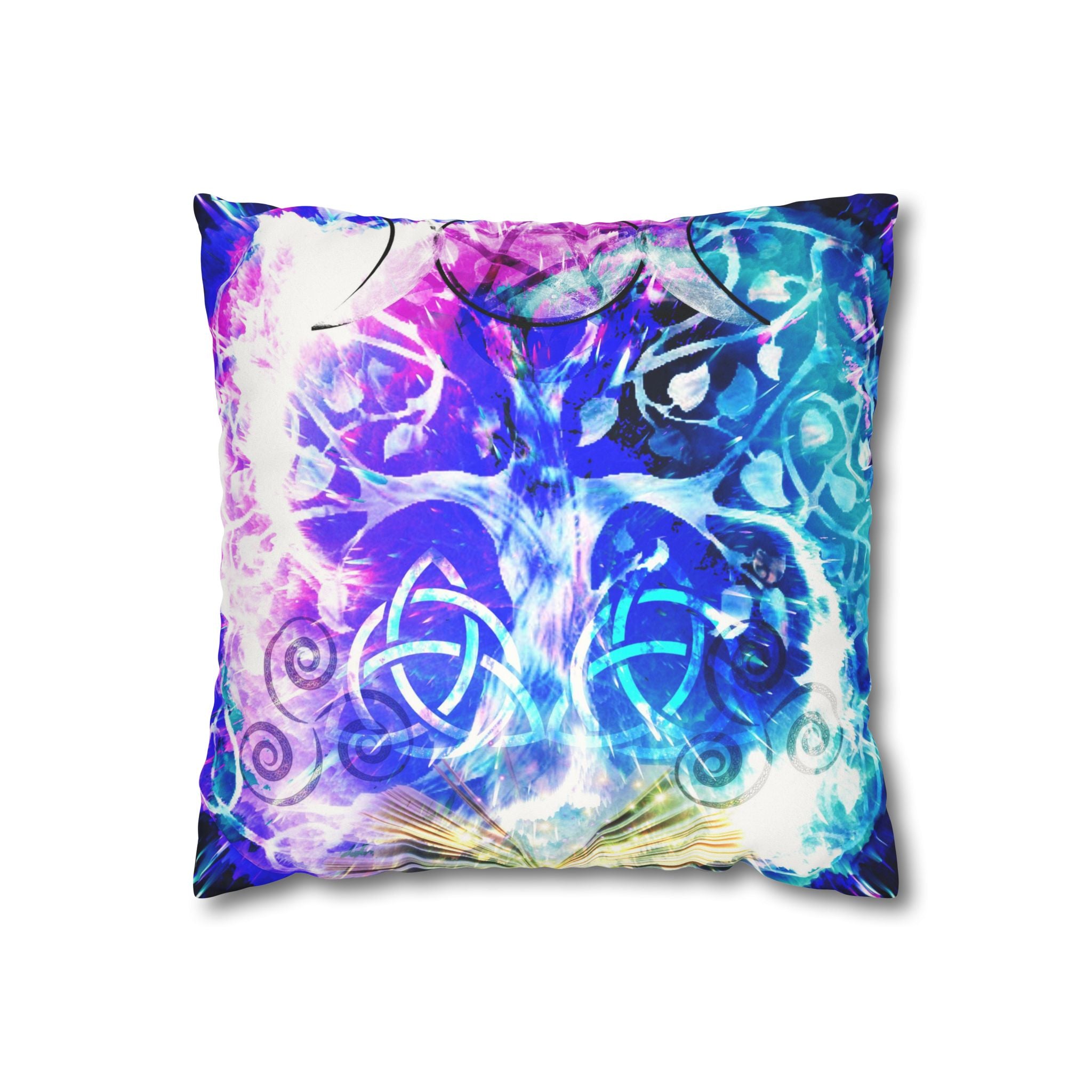 Creation's Celtic Meditations Faux Suede Square Pillow Case