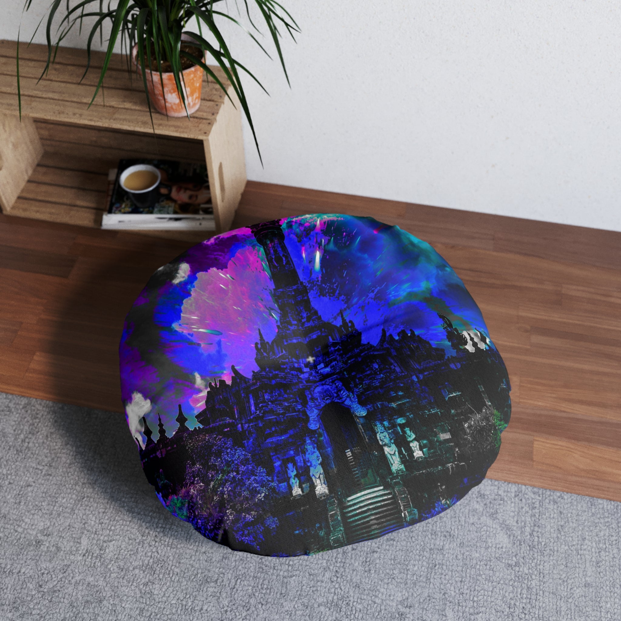 Creation's Bali DesiresTufted Floor Pillow, Round