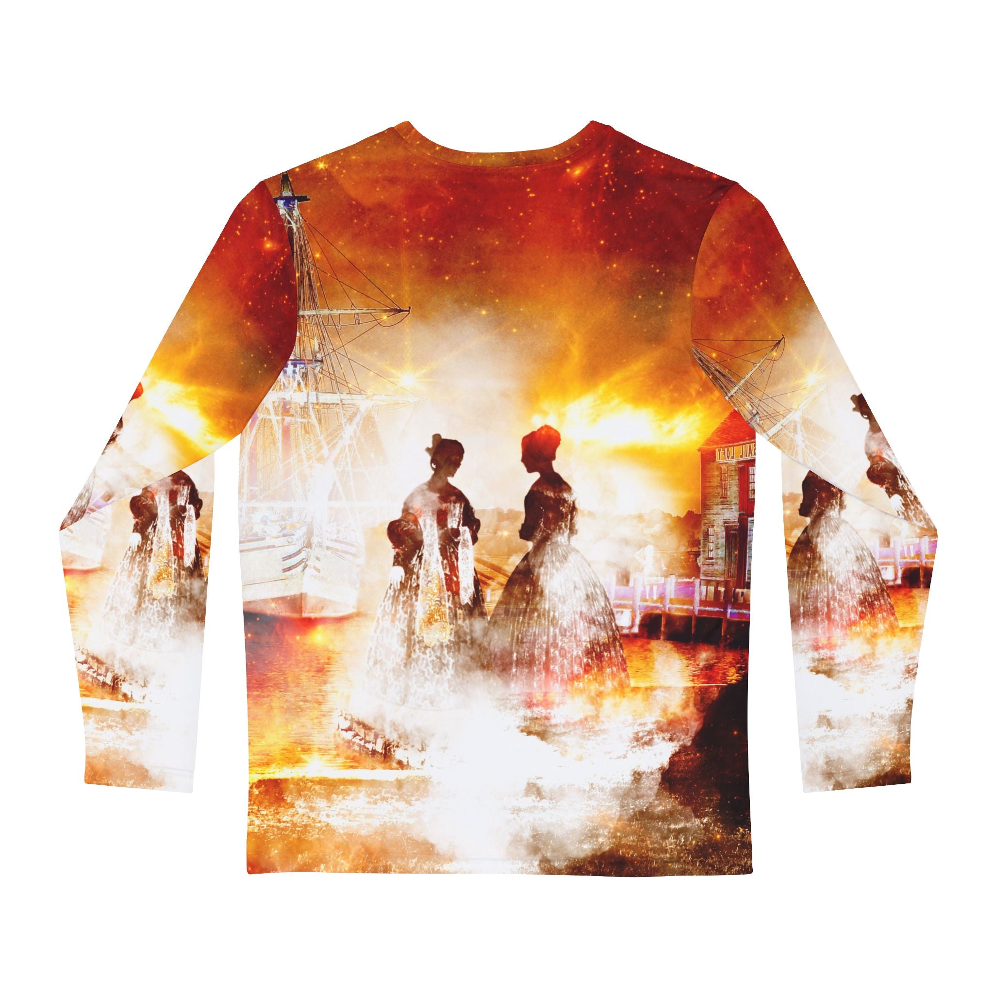 Samhain Eve Salem Harbor Dreams Men's Long Sleeve Shirt