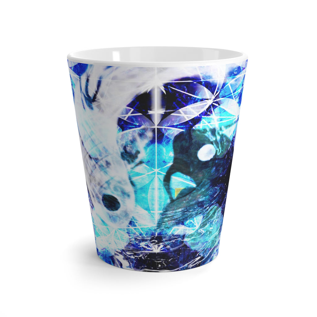 Amen Jin's Dragon's Gate Koi Meditations Latte Mug