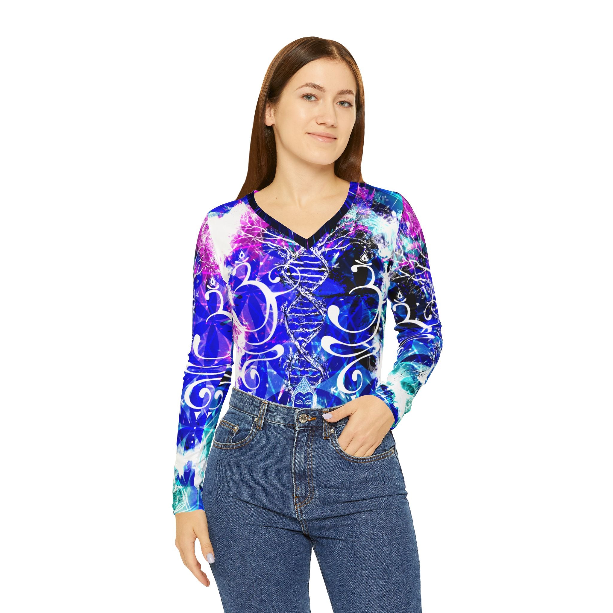 Creation's Buddha Meditations V-neck Shirt