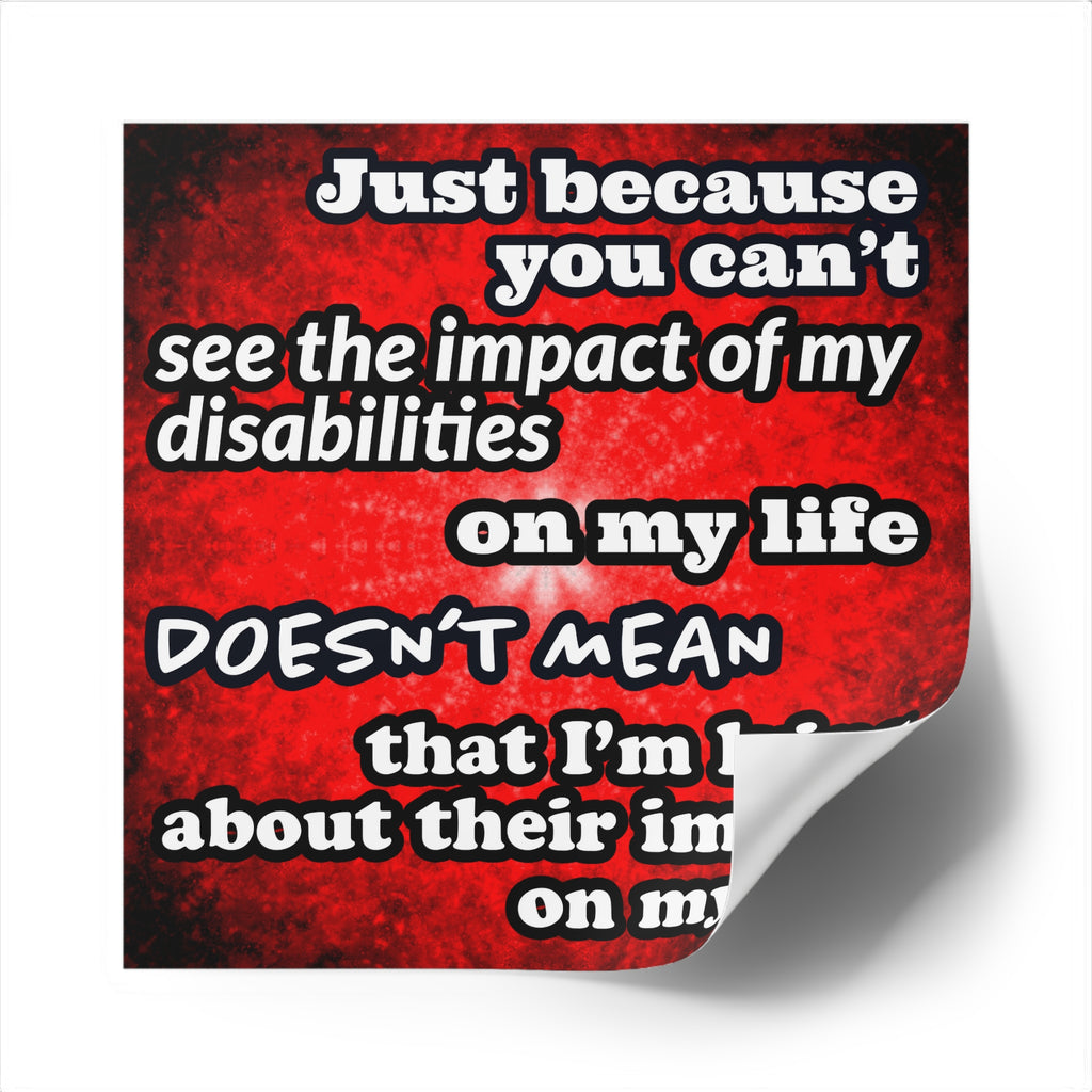 Katerina's Battle Symphony Desires 2024 "Just Because You Can't" Square Stickers, Indoor\Outdoor