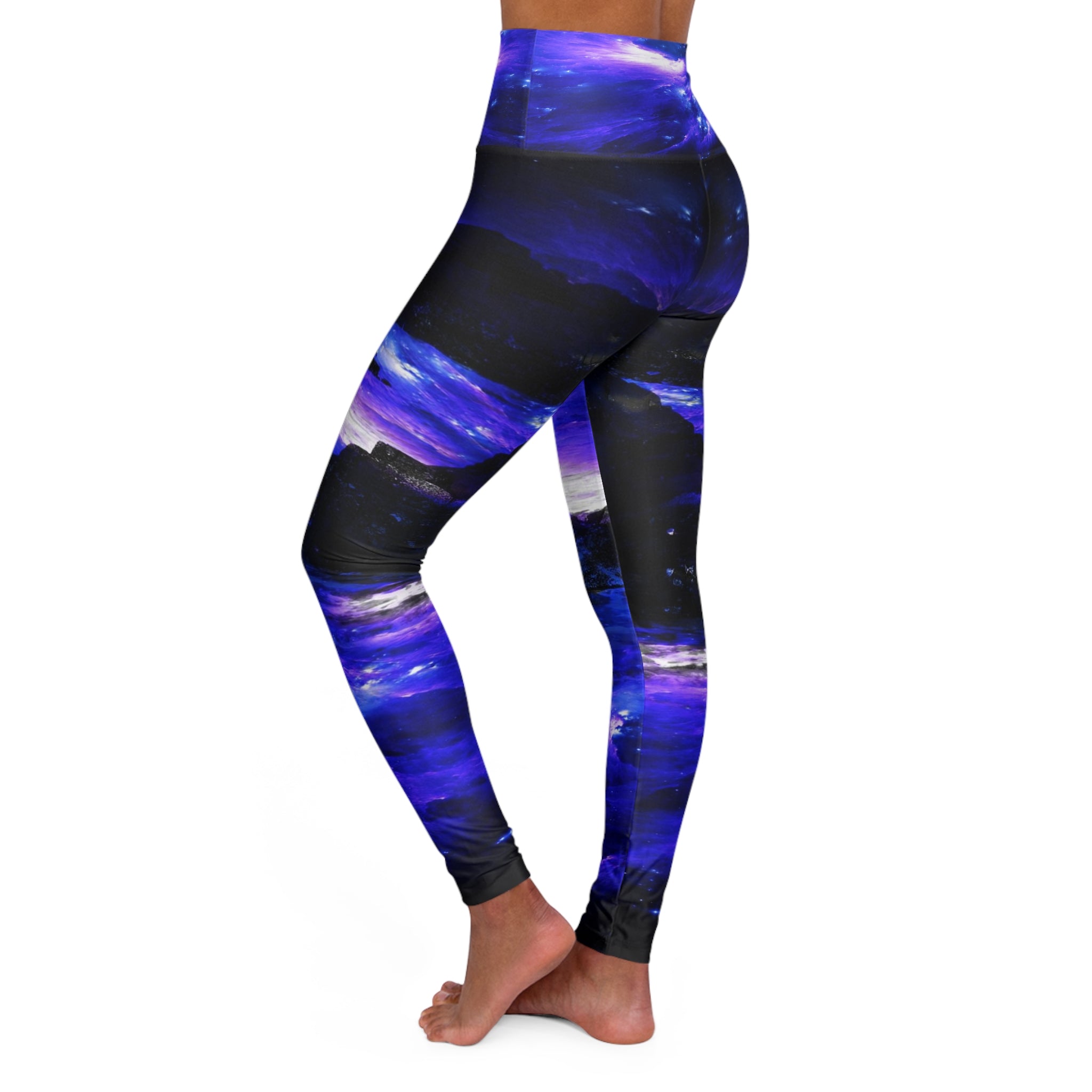 Amethyst Sapphire Somewhere on the Indian Ocean Dreams High Waisted Yoga Legging