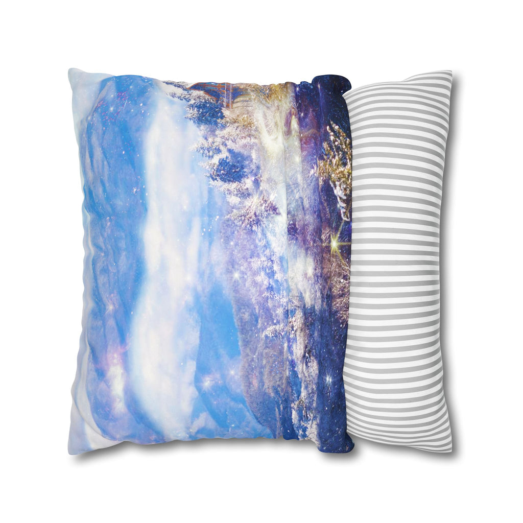 Katerina's Light a Way Smoky Mountain Dreams Faux Suede Square Pillowcase