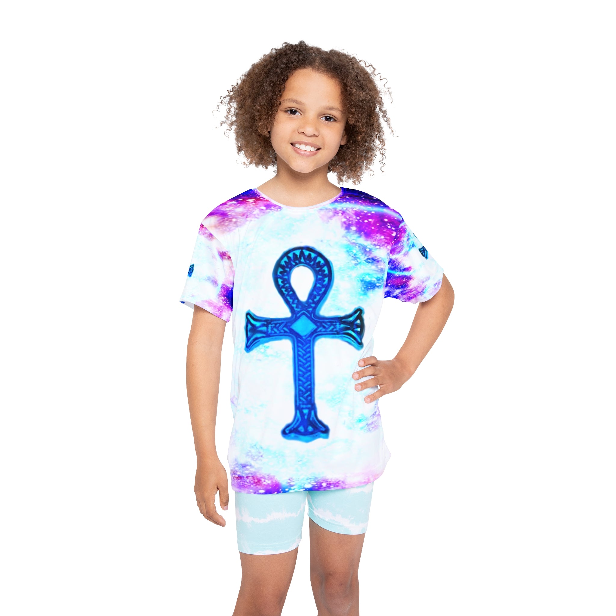 Rainbow Universe Ankh Dreams Kids Sports Jersey