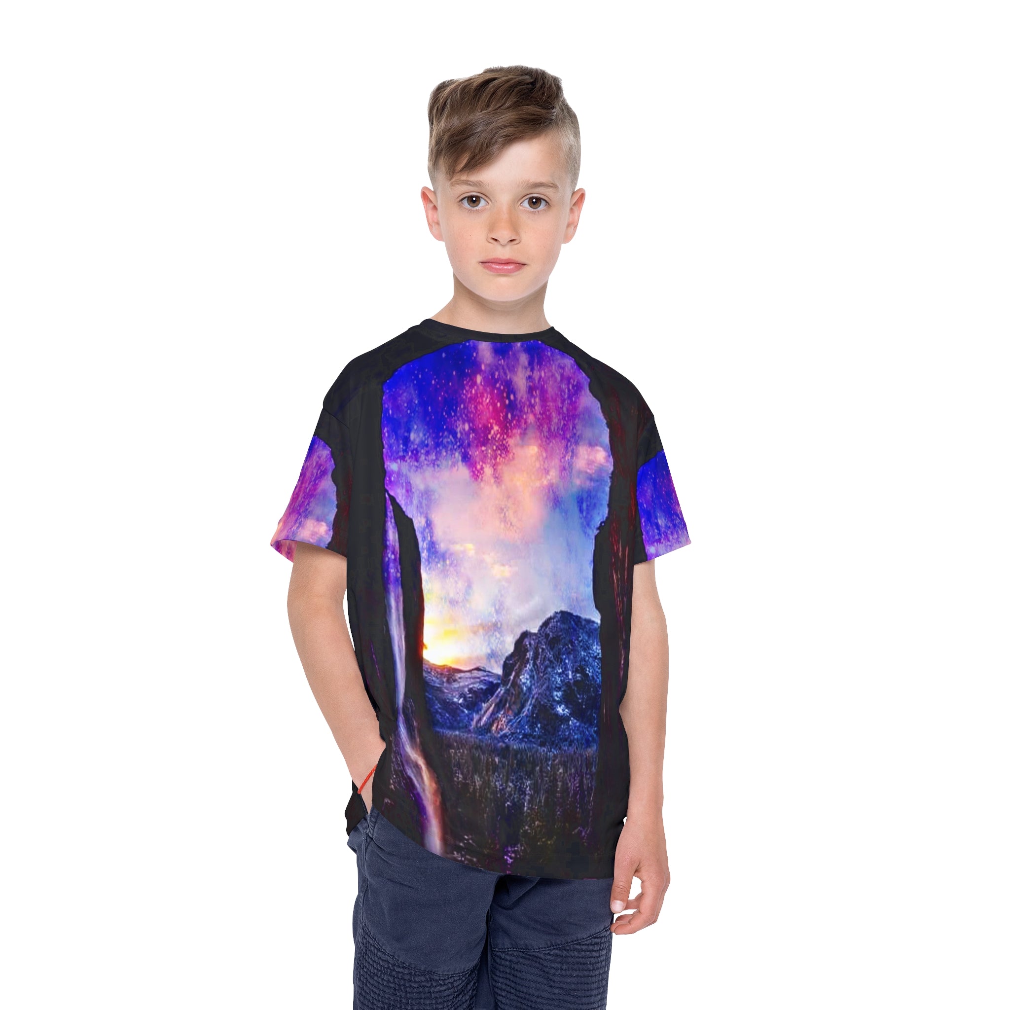 Rainbow Universe Hideaway Mountain Dreams Kids Sports Jersey