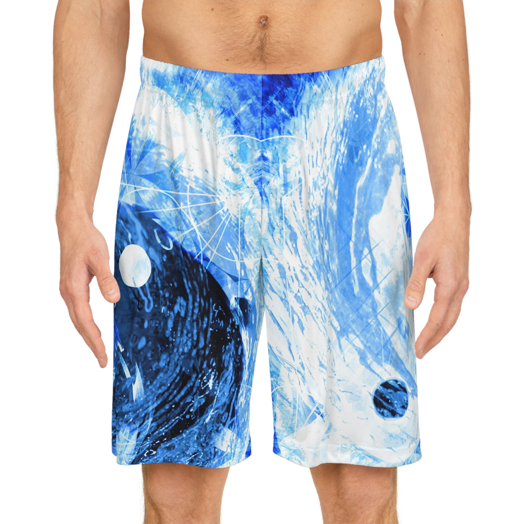 Amen Jin's Blue Sun Koi Meditations Basketball Shorts