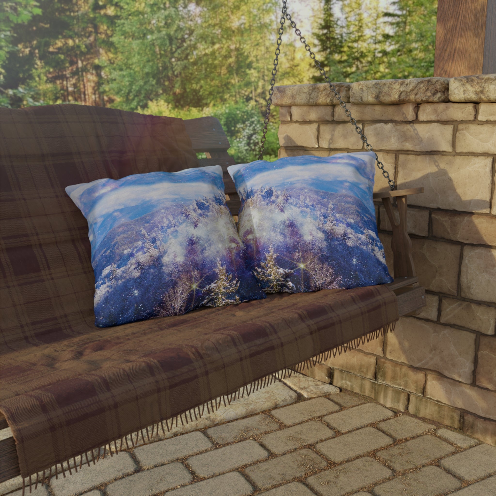 Katerina's Light a Way Smoky Mountain Dreams Outdoor Pillows