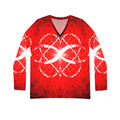 Katerina's Battle Symphony Red Instead 2024 Women's Long Sleeve V-neck Shirt