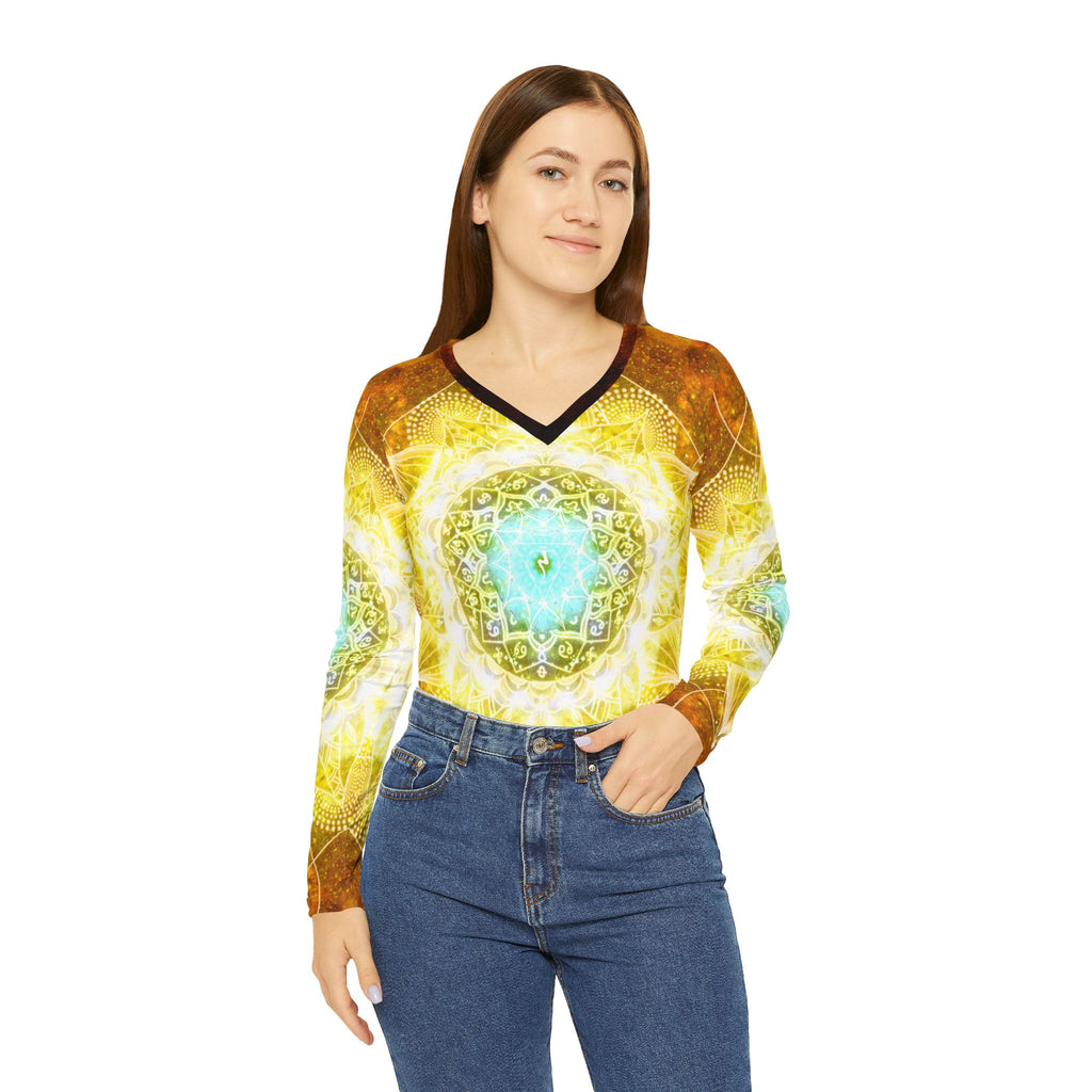 ManiPura Meditations Long Sleeve V-neck Shirt