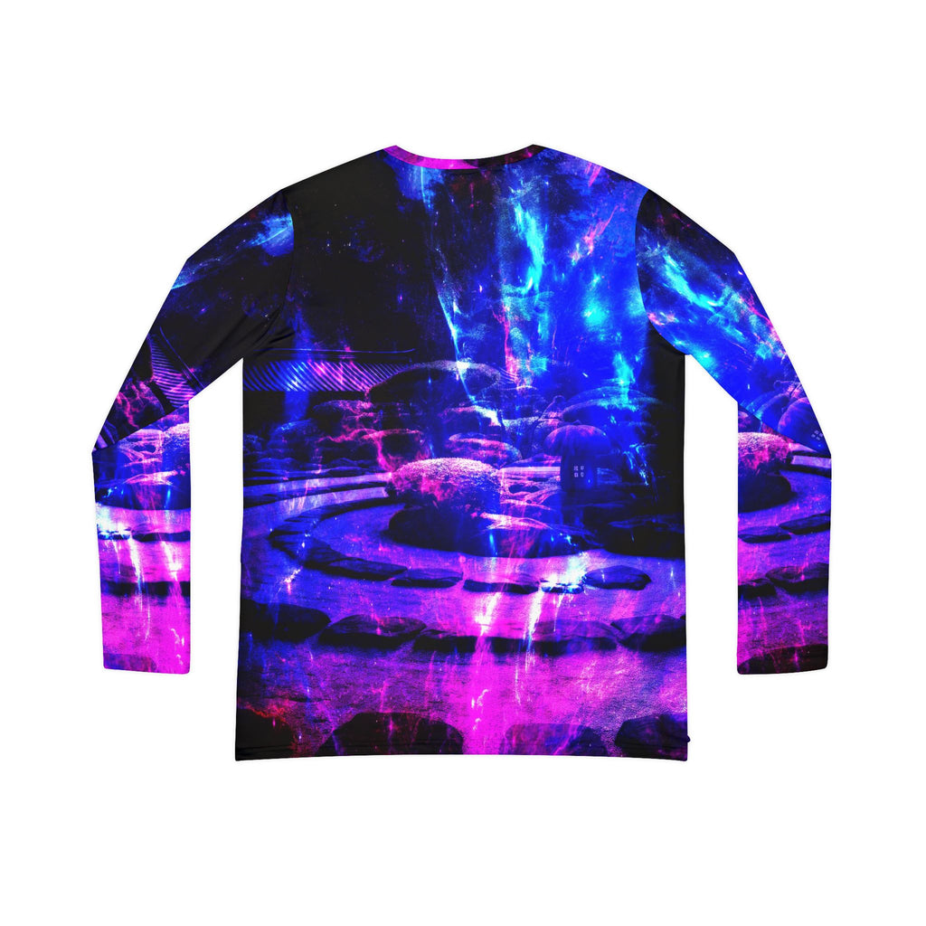 Amethyst Tranquil Garden Dreams Women's Long Sleeve V-neck Shirt