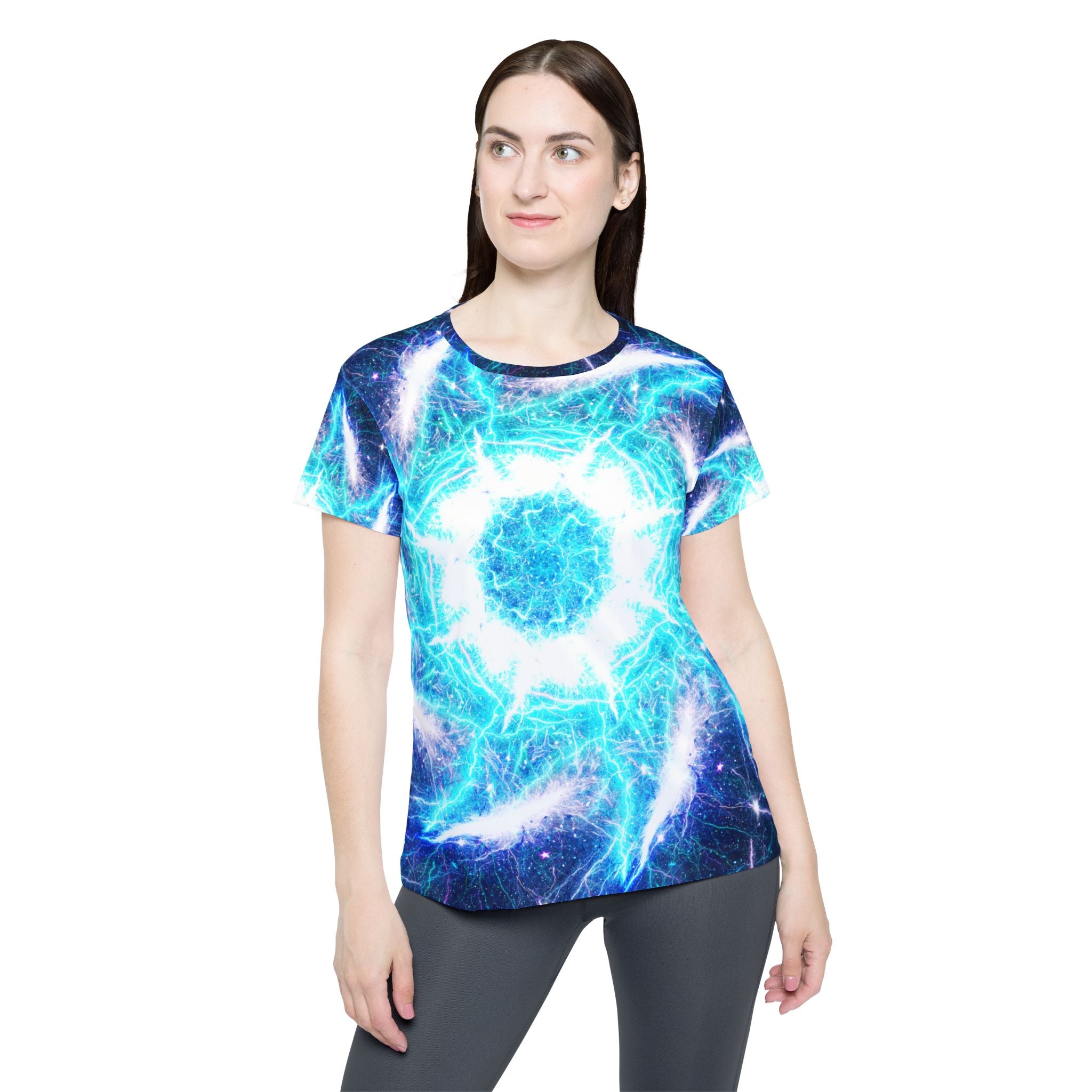 Katerina's Mandala of Electric Dragon Fire Desires Women's Sports Jersey