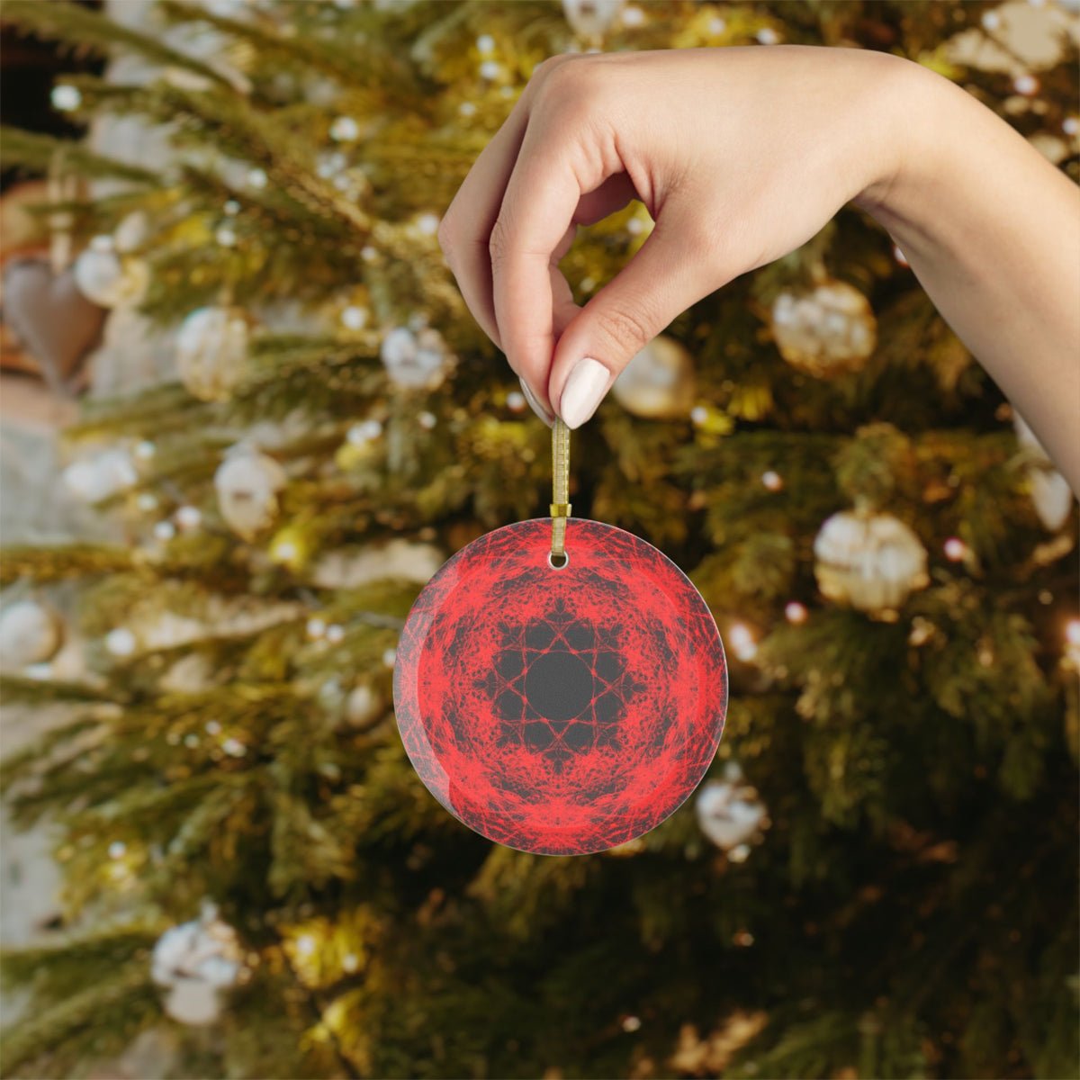 Katerina's Waiting for Hello Desires Glass Ornaments