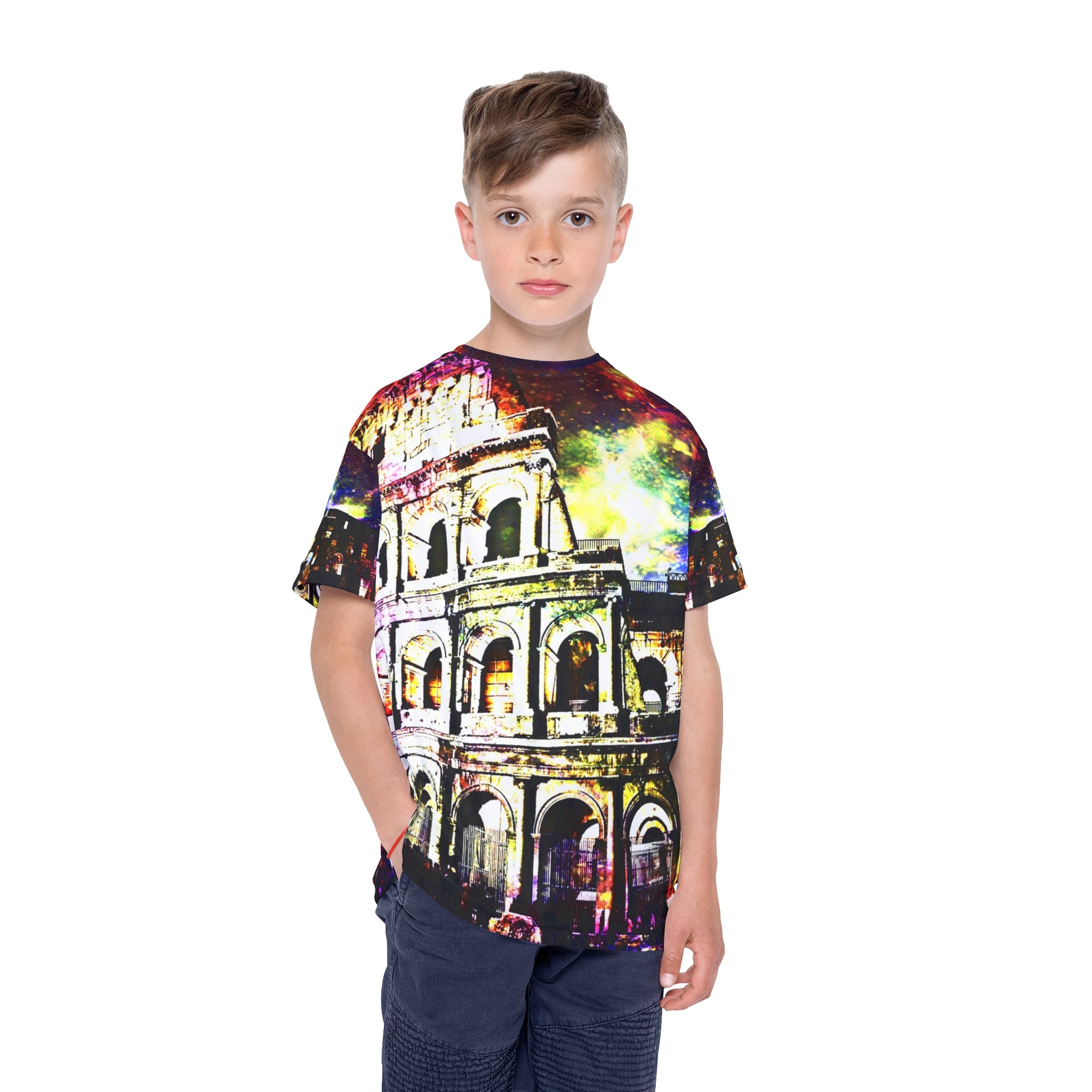Rainbow Universe Dreams of Roman Patterns Past Kids Sports Jersey