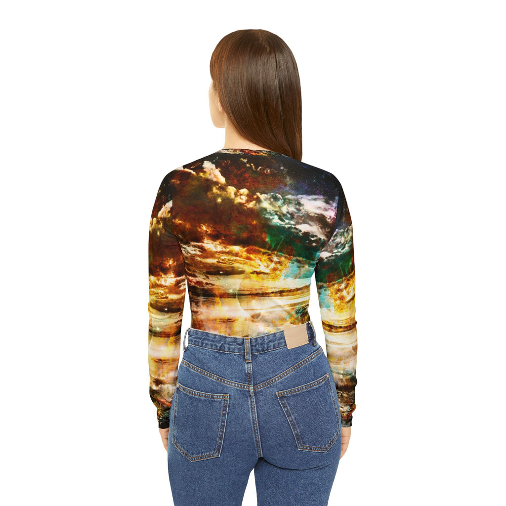 Breathe Again Dancing Sea Dreams Women's Long Sleeve V-neck