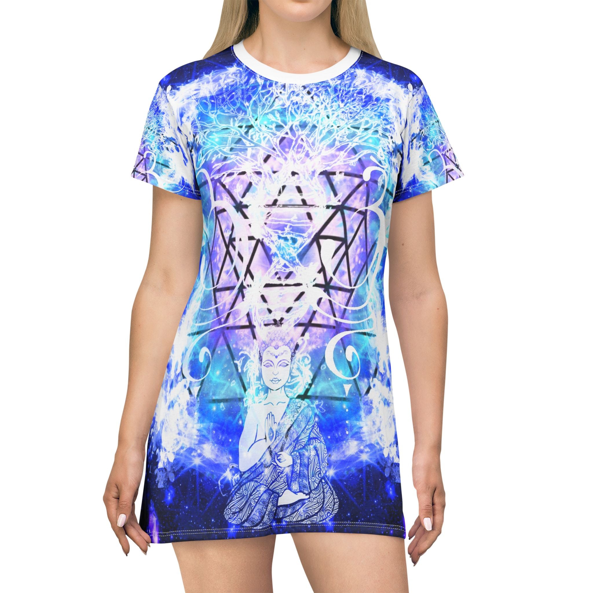 Amen Jin's Katerina's Eros and Psyche Buddha Meditations T-Shirt Dress