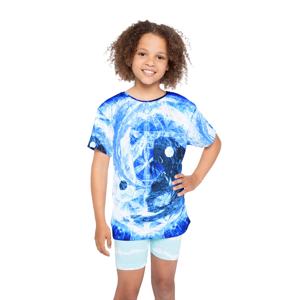 Amen Jin's Blue Sun Koi Meditations Kids Sports Jersey