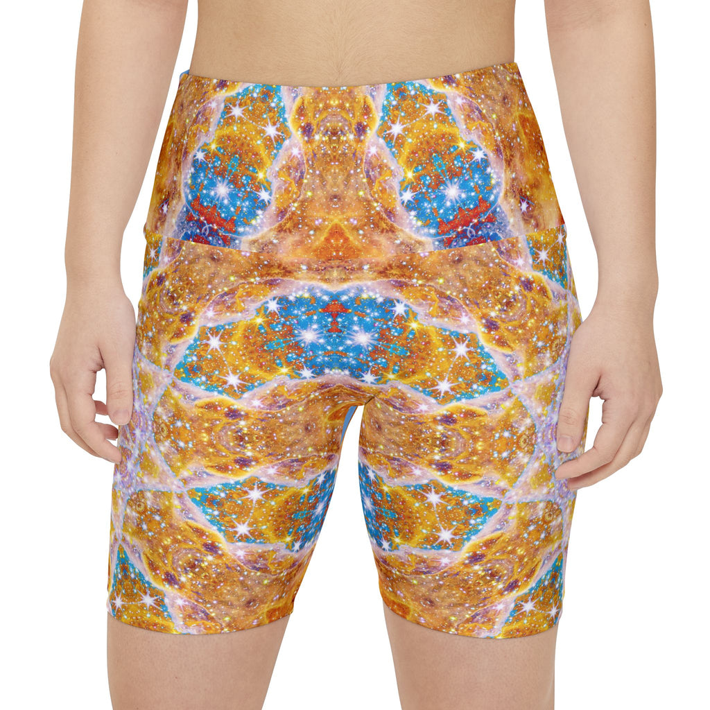 Spirited Marie all the White Horses Desires Women's Workout Shorts