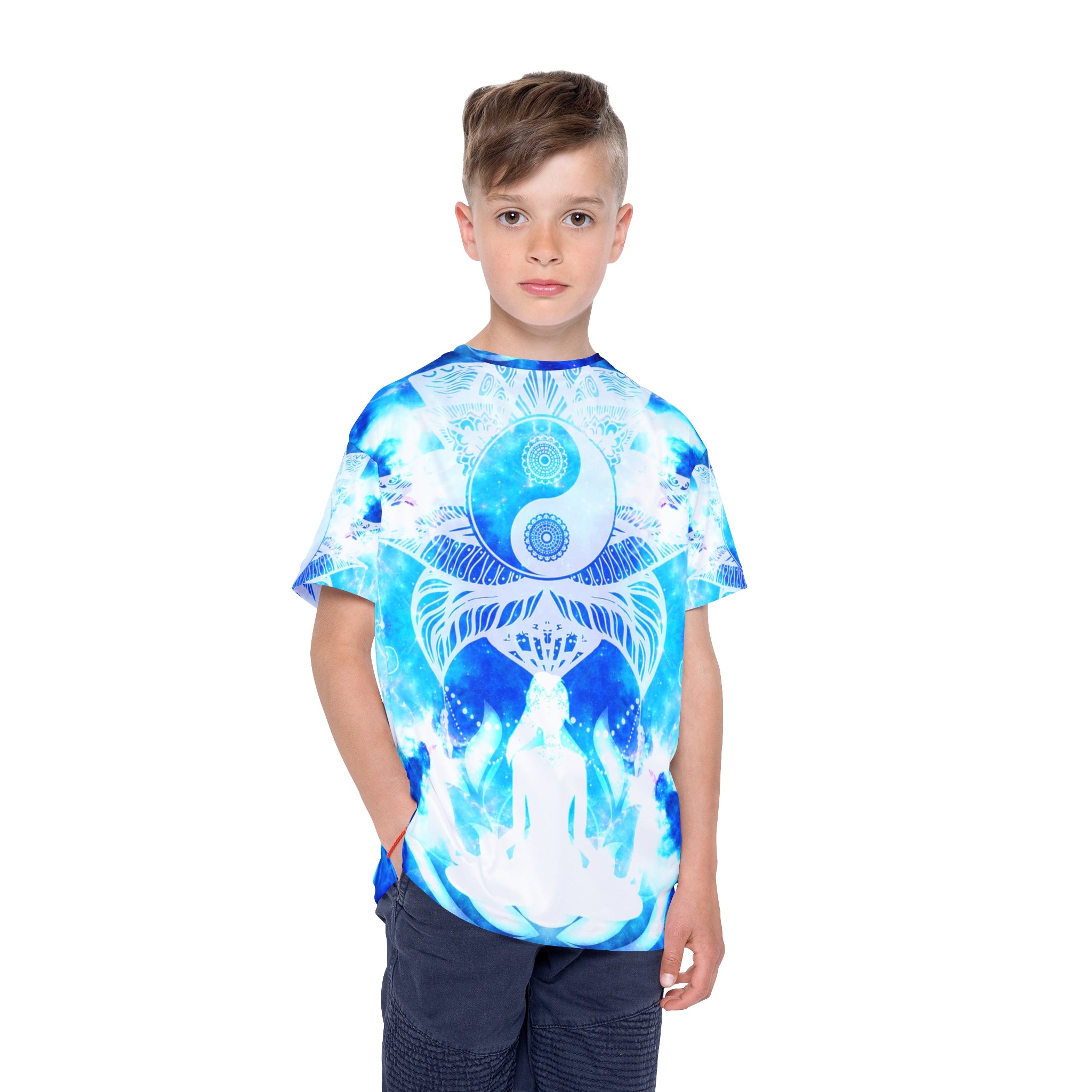 Amen Jin''s Mandala of Dragon Fire Lotus Meditations Kids Sports Jersey